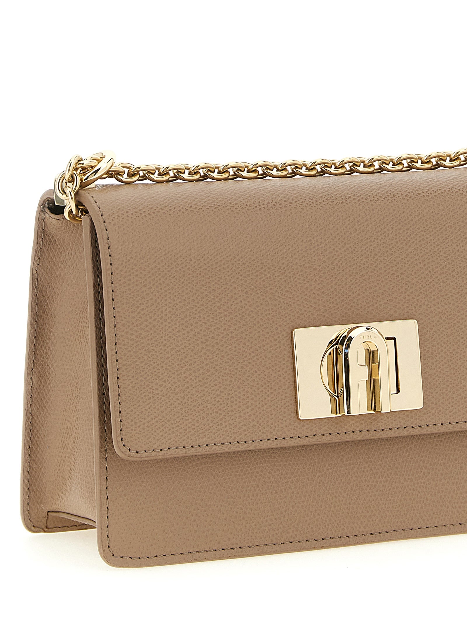 Furla Beige Calfskin Crossbody Women's Bag