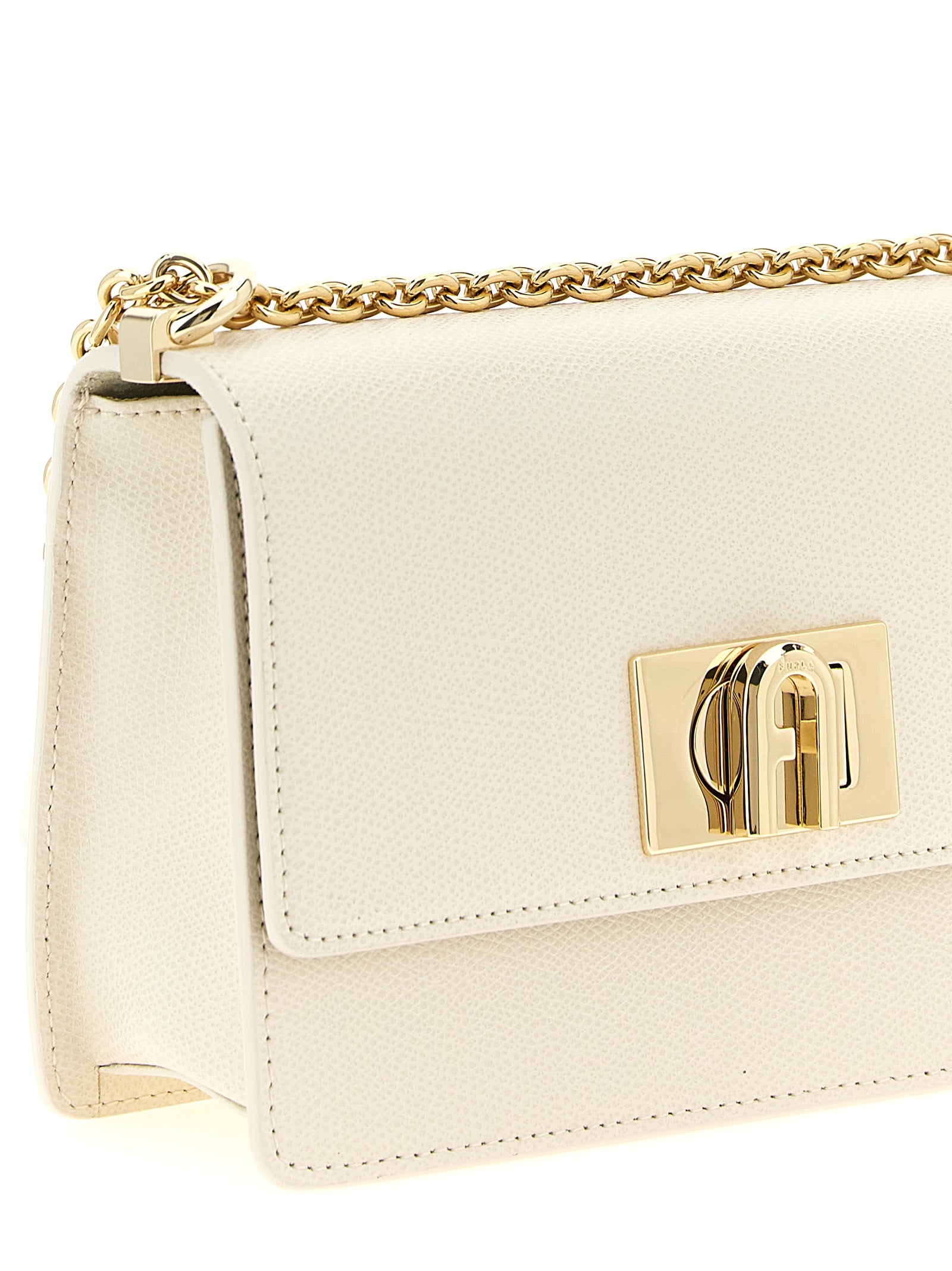 Furla White Calfskin Crossbody Women's Bag