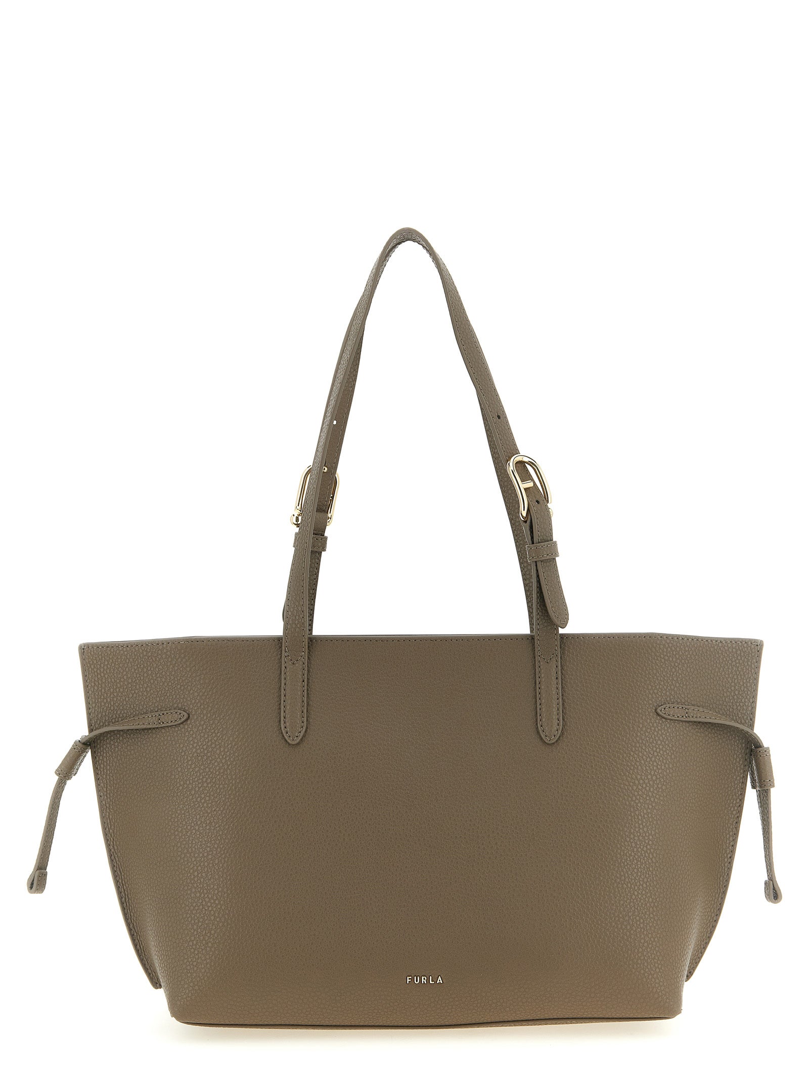 Furla Gray Calfskin Tote Women's Bag