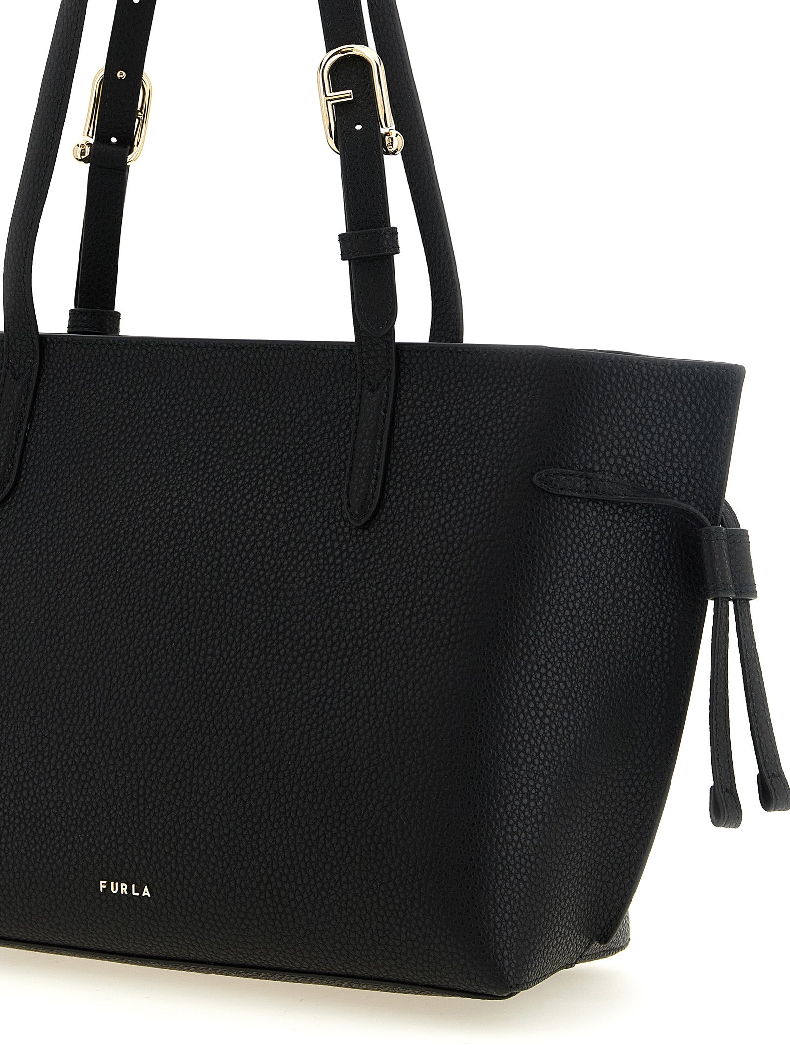 Furla Black Calfskin Tote Women's Bag