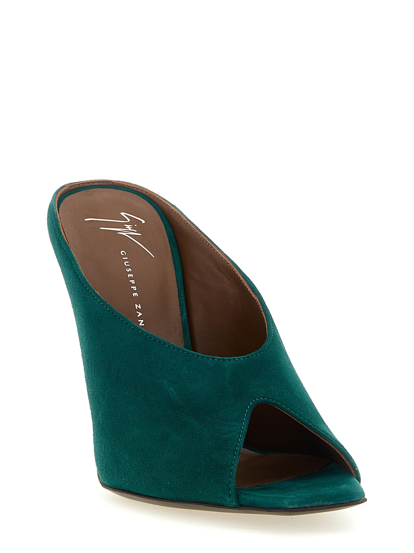 Giuseppe Zanotti Bicolor Suede Leather Stiletto Heel Women's Sandals