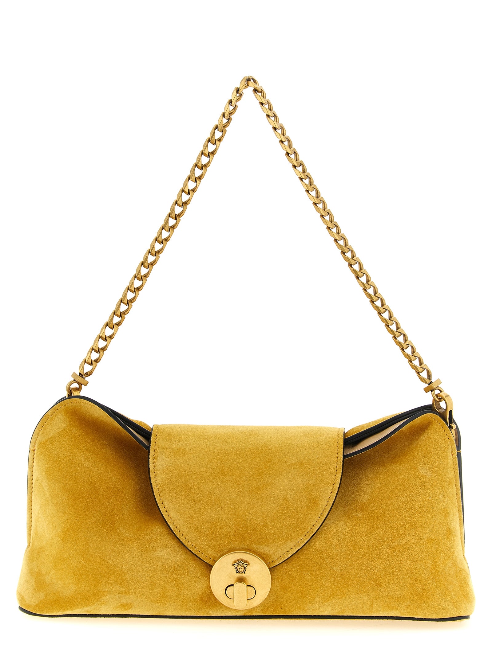 Versace Bicolor Calfskin Clutch Women's Bag