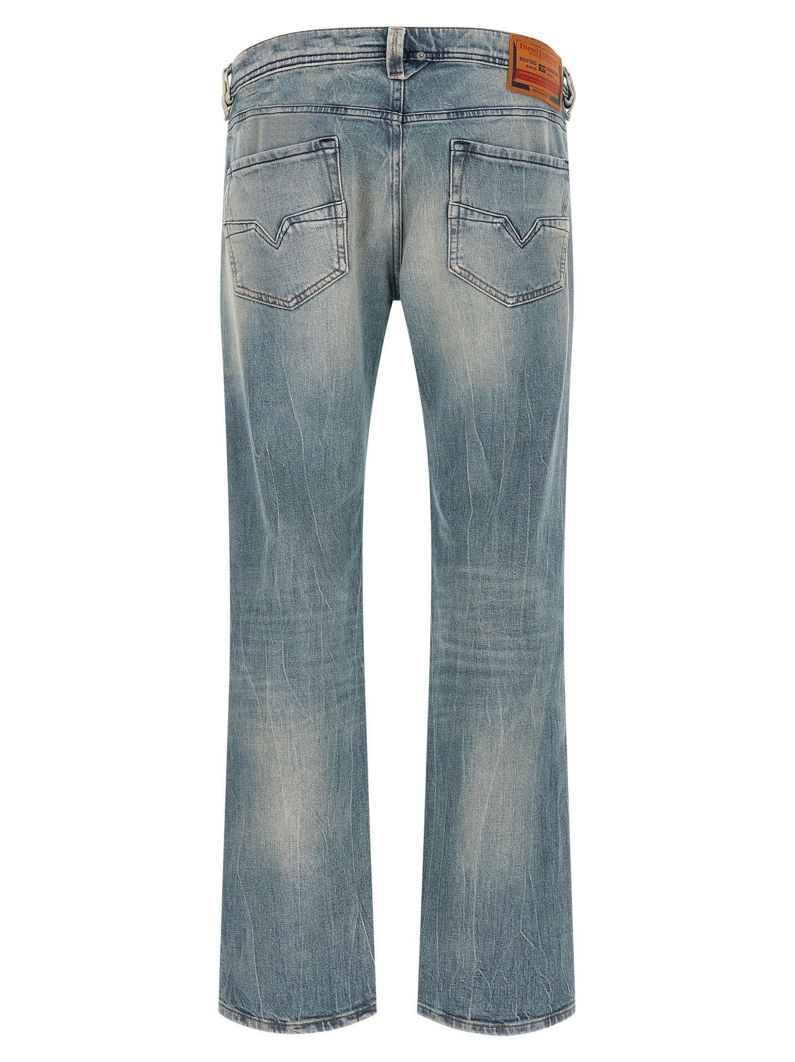 Diesel Blue Cotton Straight-Leg Men's Jeans