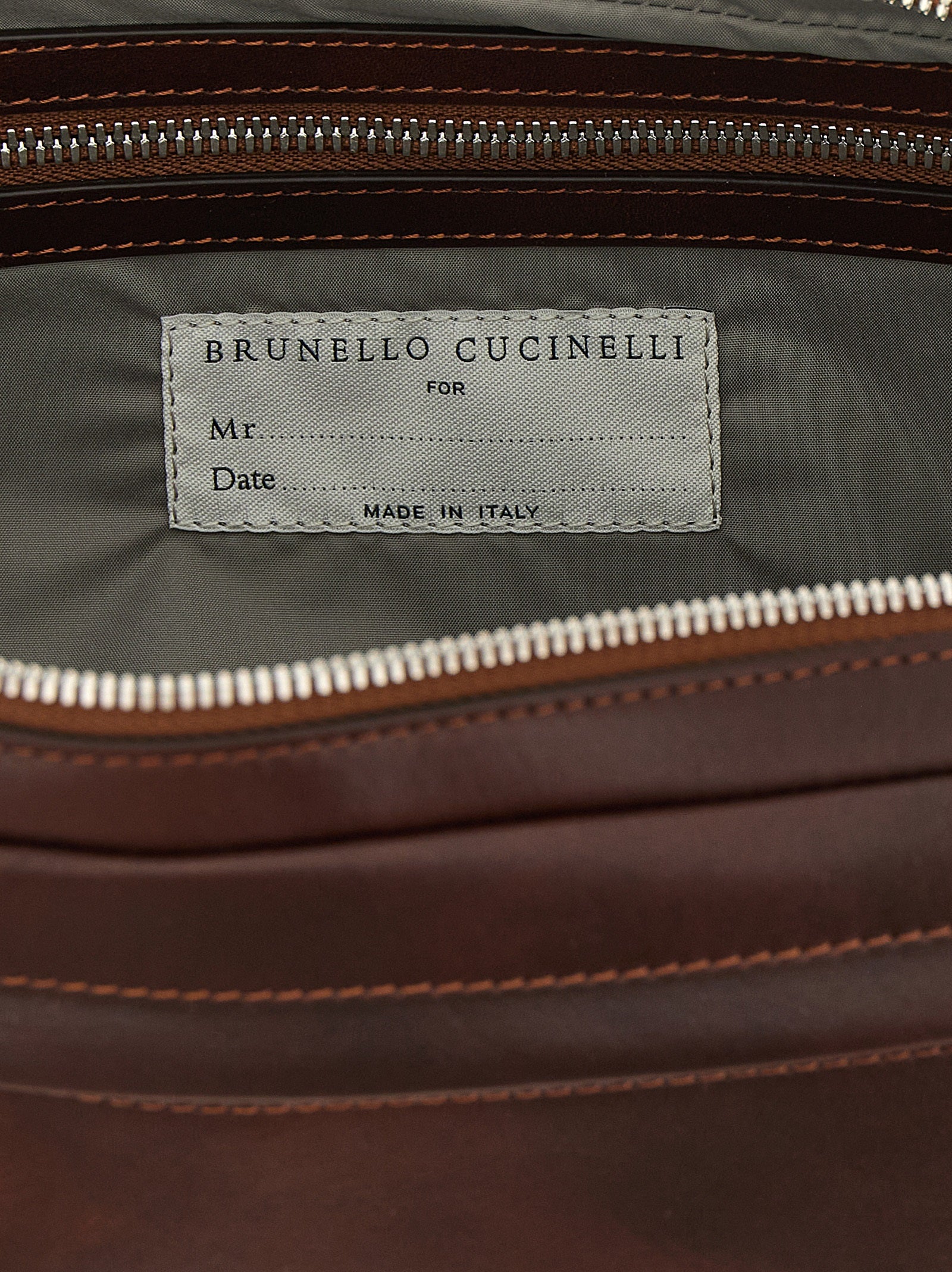 Brunello Cucinelli Bordeaux Calfskin Men's Accessories