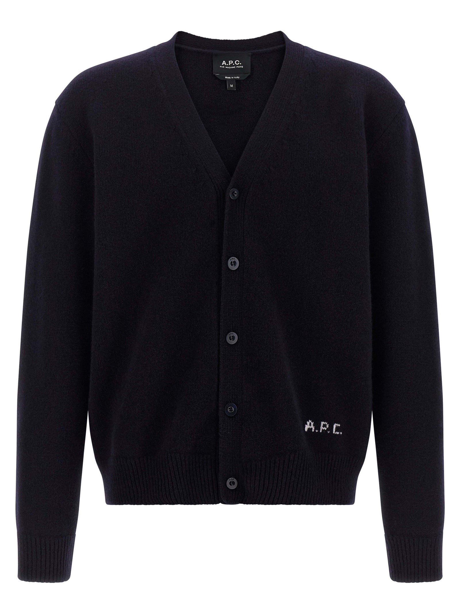 A.P.C. Blue Wool Men's Cardigan