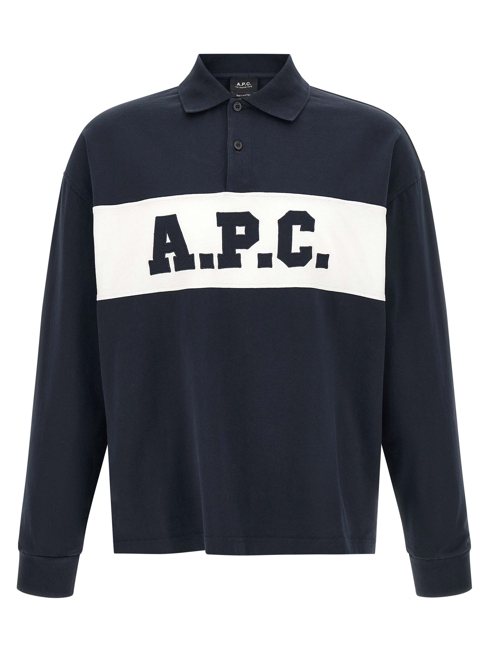 A.P.C. Blue Cotton Polo Men's Shirt