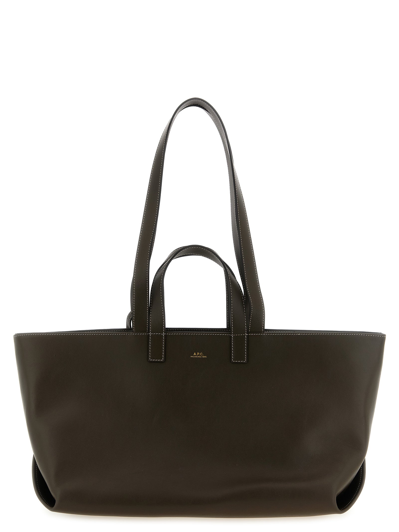 A.P.C. Brown Cowhide Tote Women's Bag