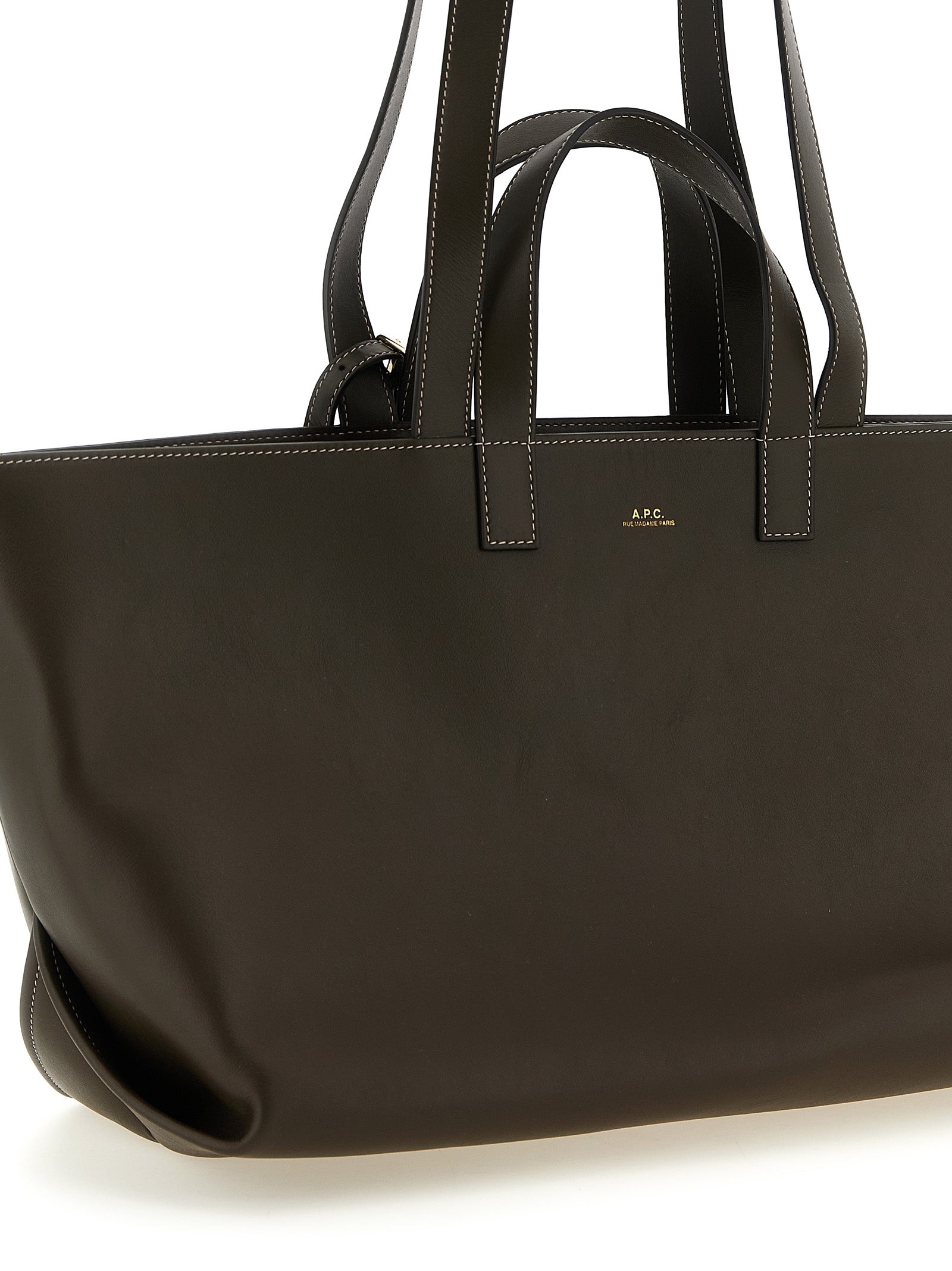 A.P.C. Brown Cowhide Tote Women's Bag