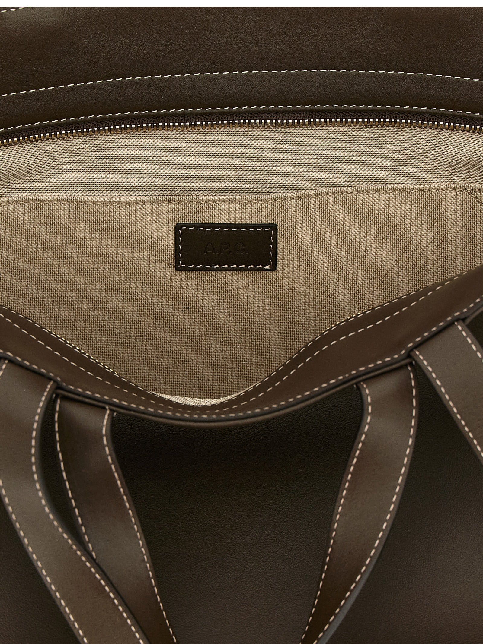 A.P.C. Brown Cowhide Tote Women's Bag