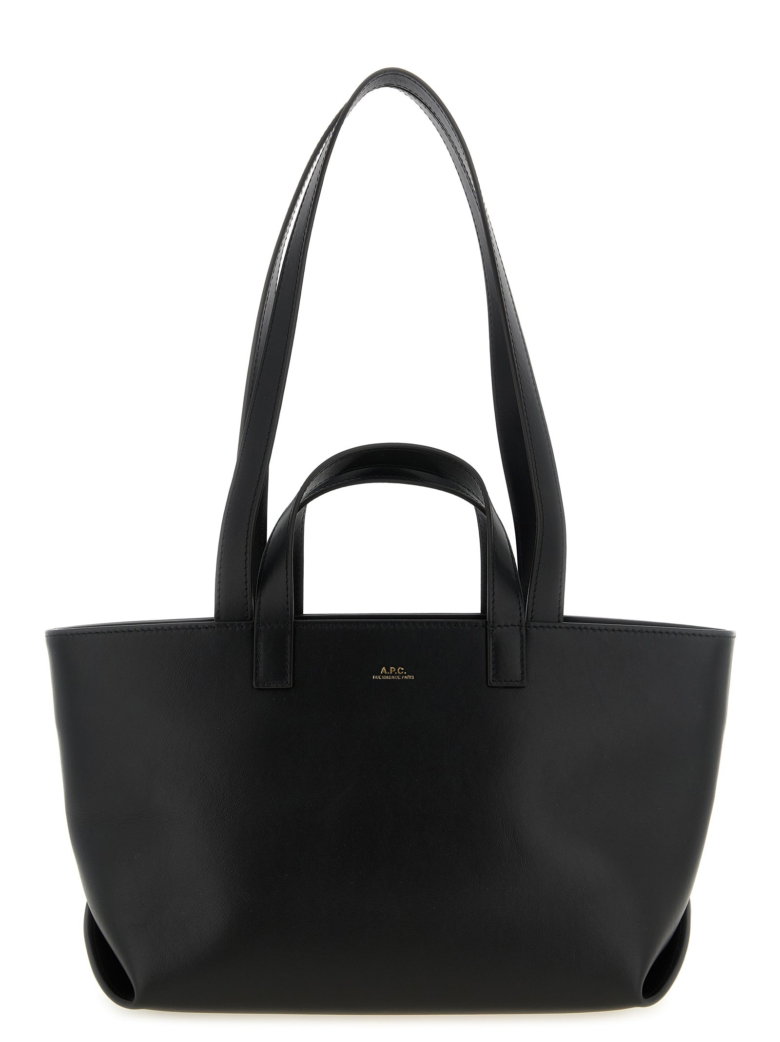 A.P.C. Black Cowhide Tote Women's Bag