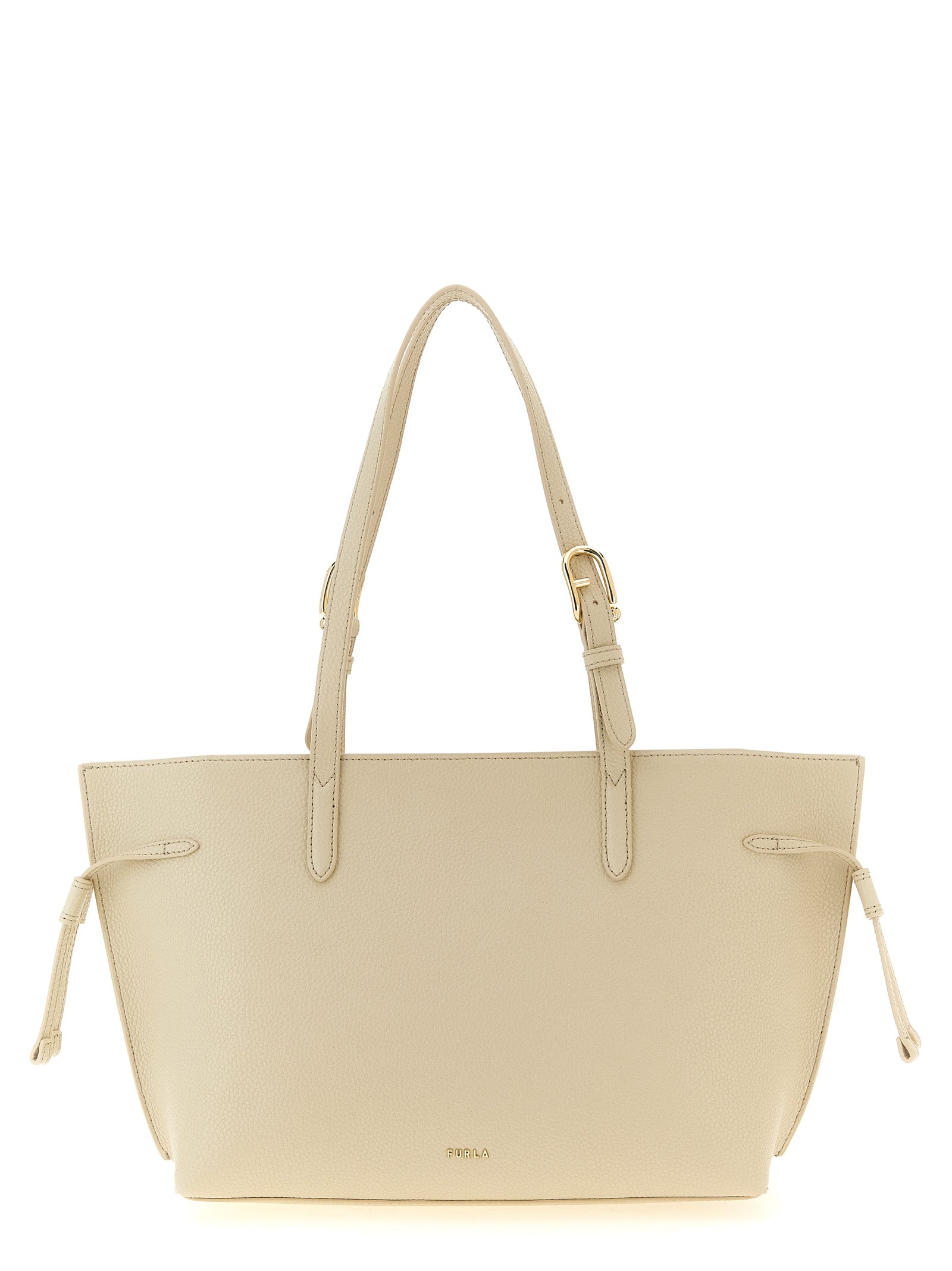 Furla White Calfskin Tote Women's Bag