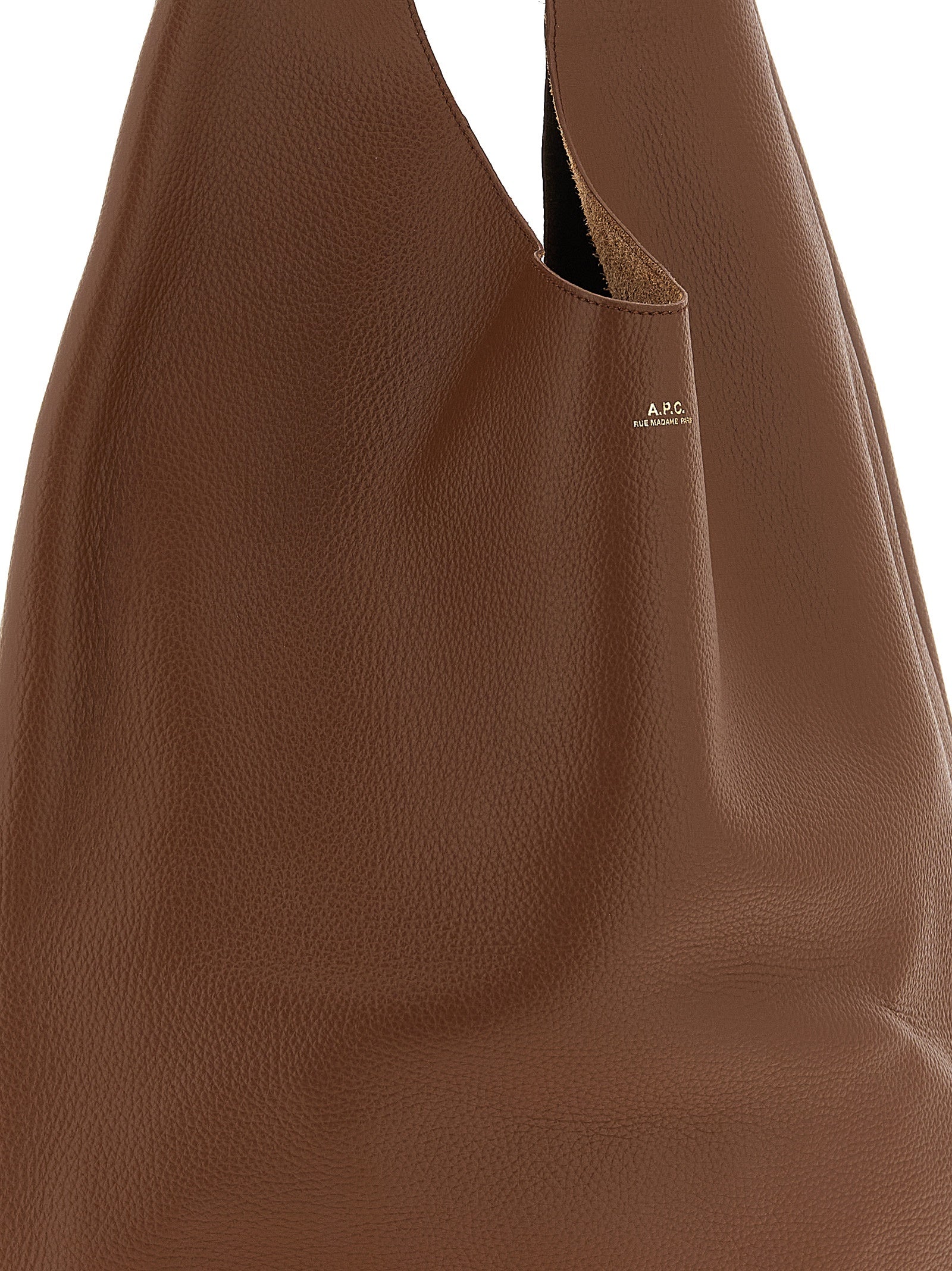 A.P.C. Brown Cowhide Shoulder Women's Bag