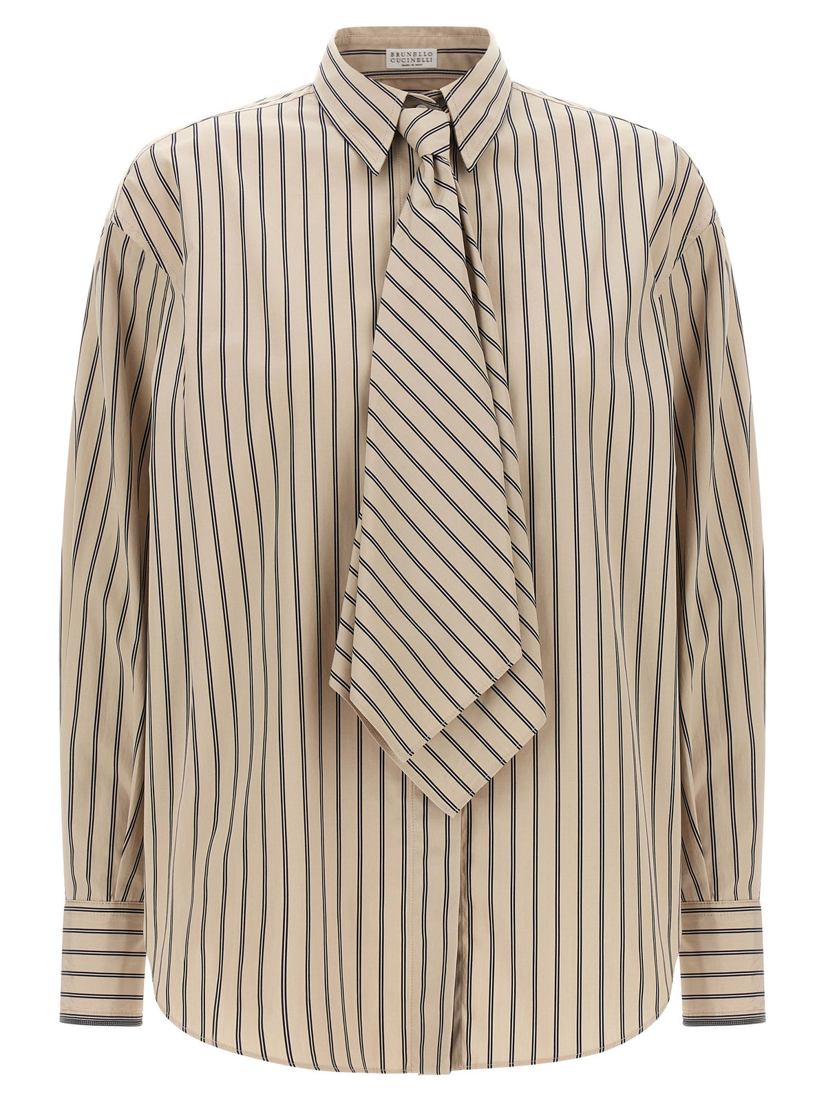 Brunello Cucinelli Beige Cotton Women's Blouse