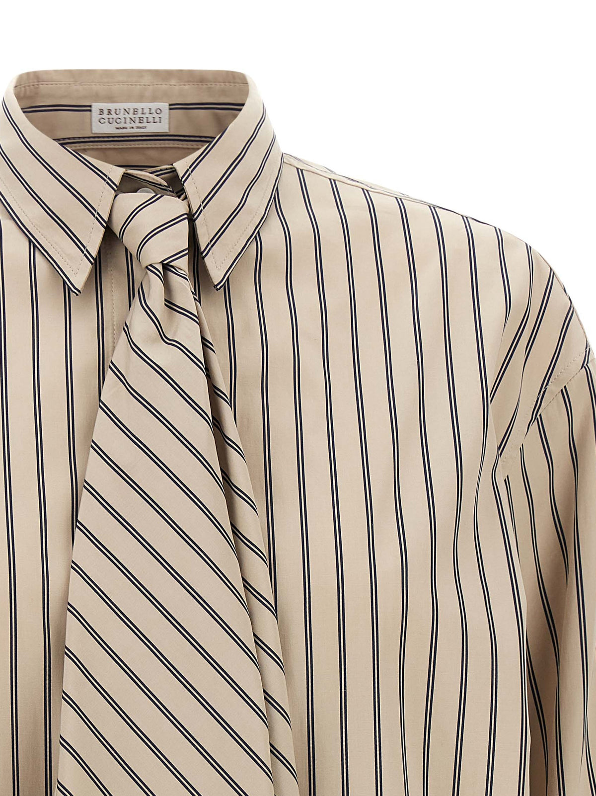 Brunello Cucinelli Beige Cotton Women's Blouse