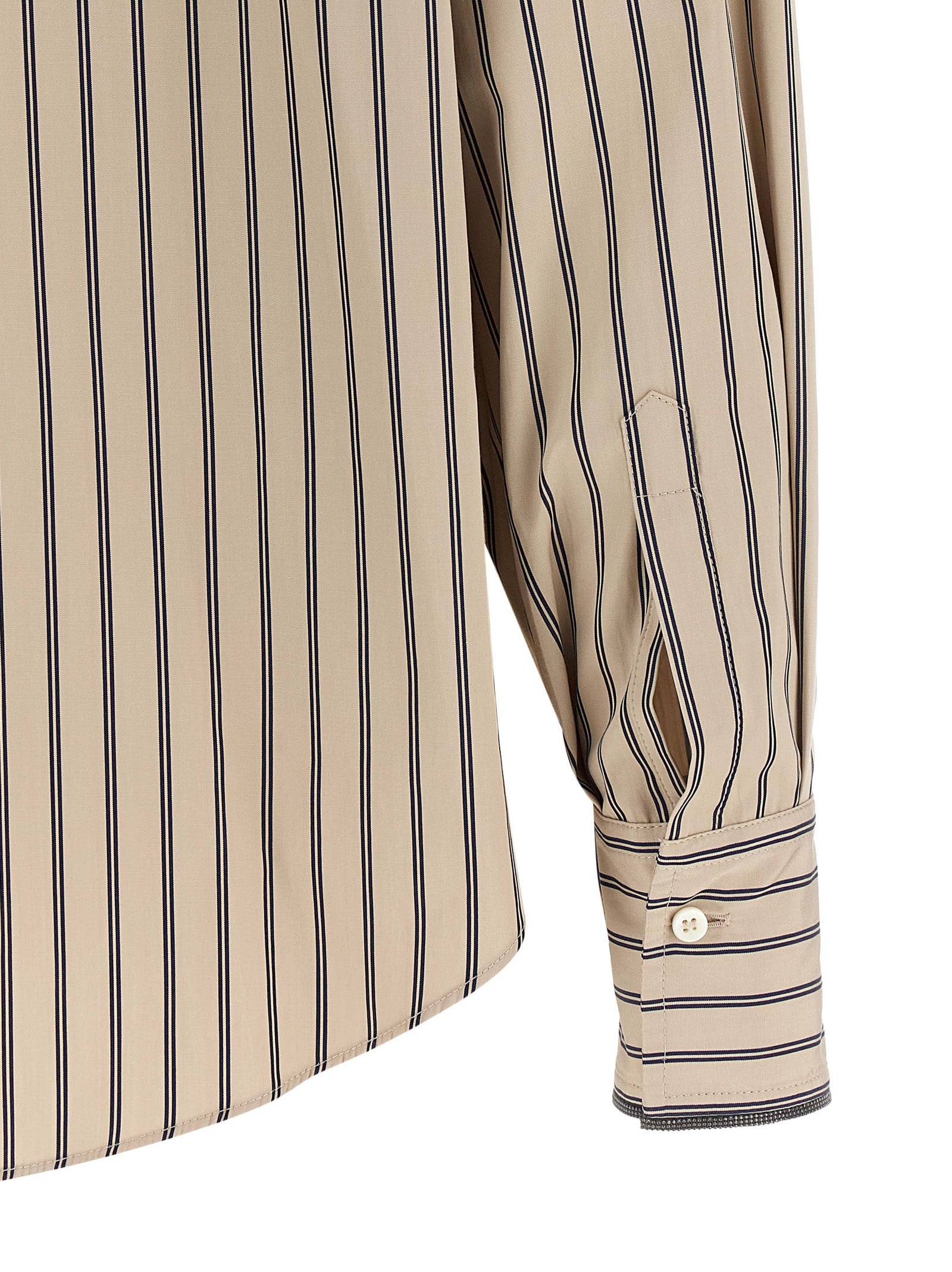 Brunello Cucinelli Beige Cotton Women's Blouse