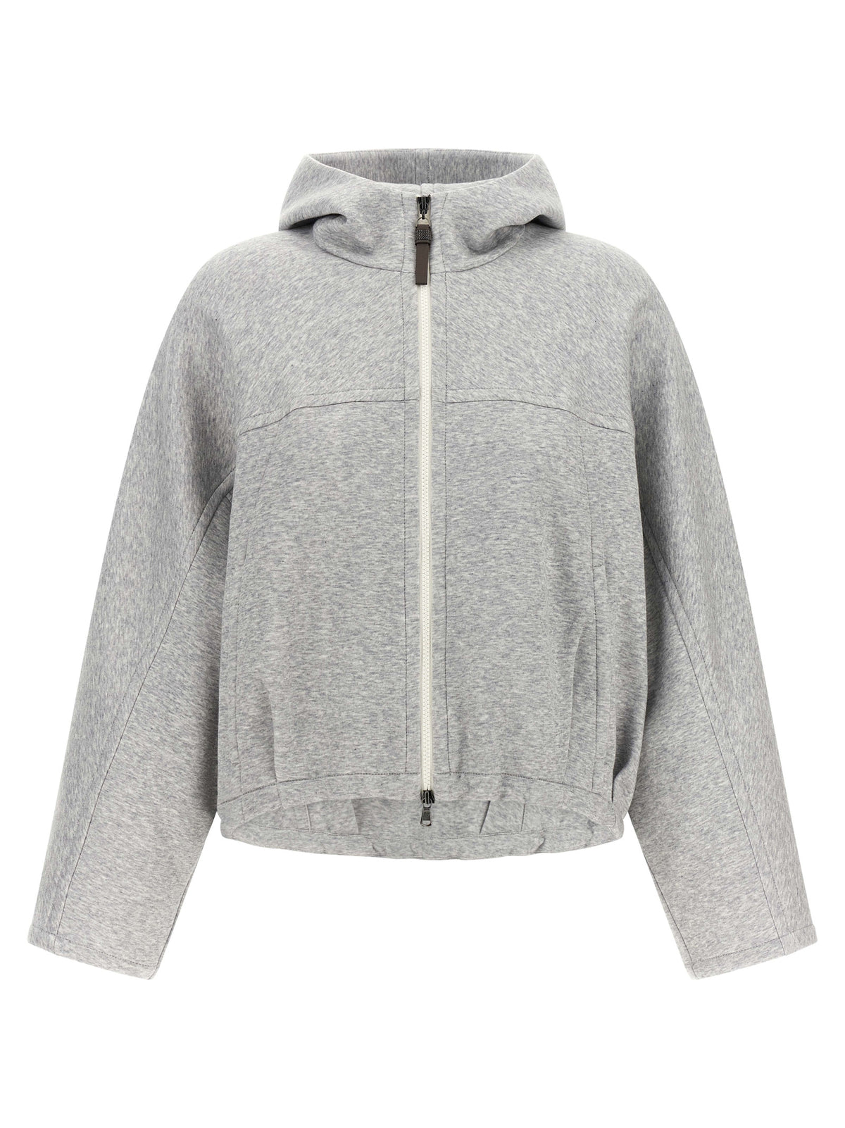 Brunello Cucinelli Gray Cotton Women's Hoodie