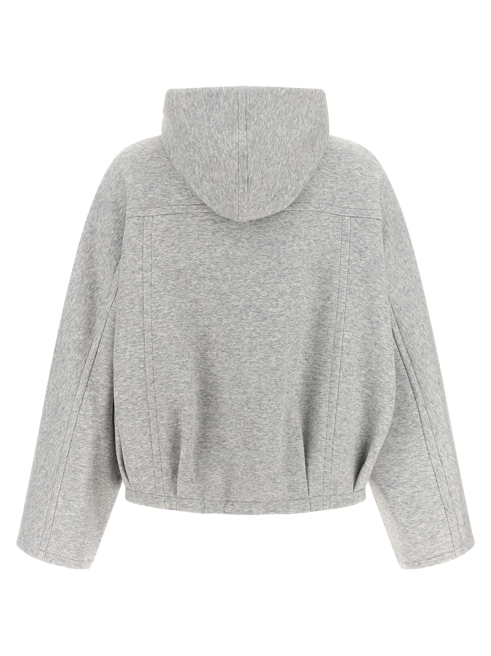 Brunello Cucinelli Gray Cotton Women's Hoodie