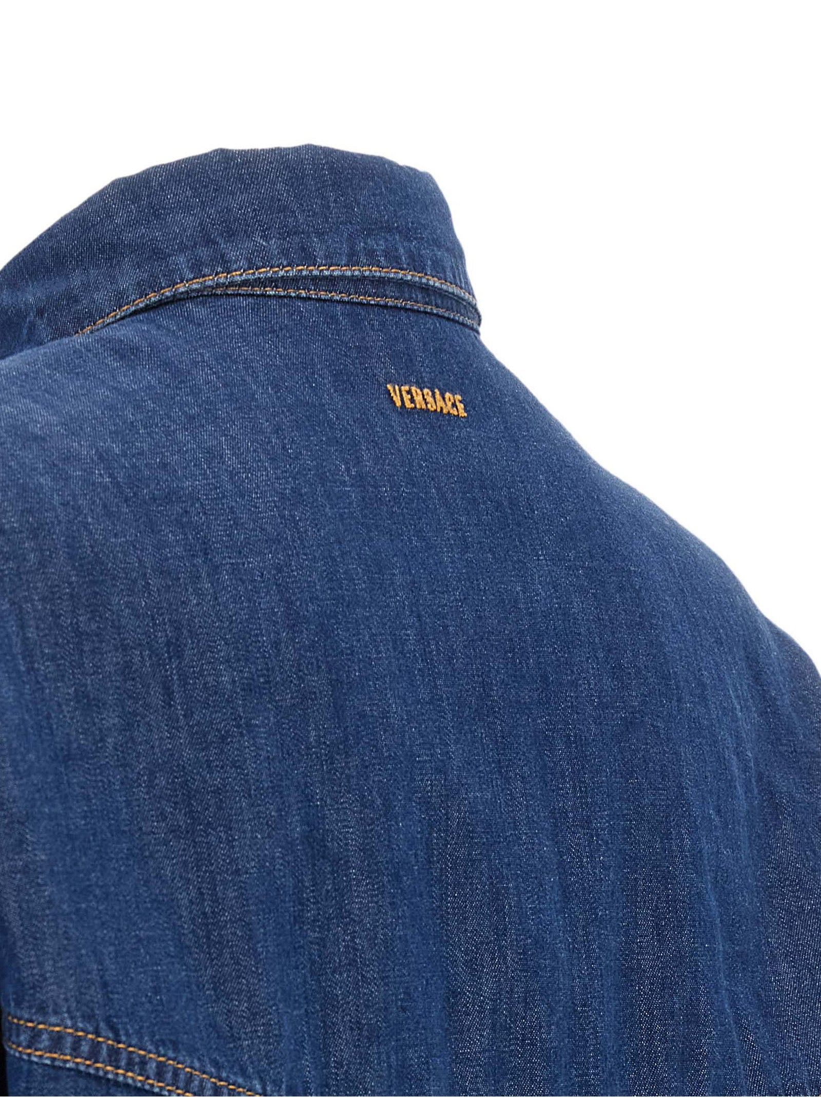 Versace Blue Cotton Women's Blouse