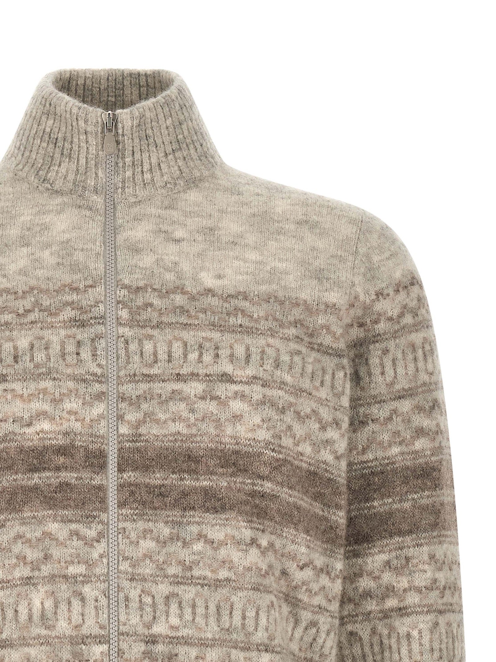 Brunello Cucinelli Beige Alpaca Leather Men's Cardigan