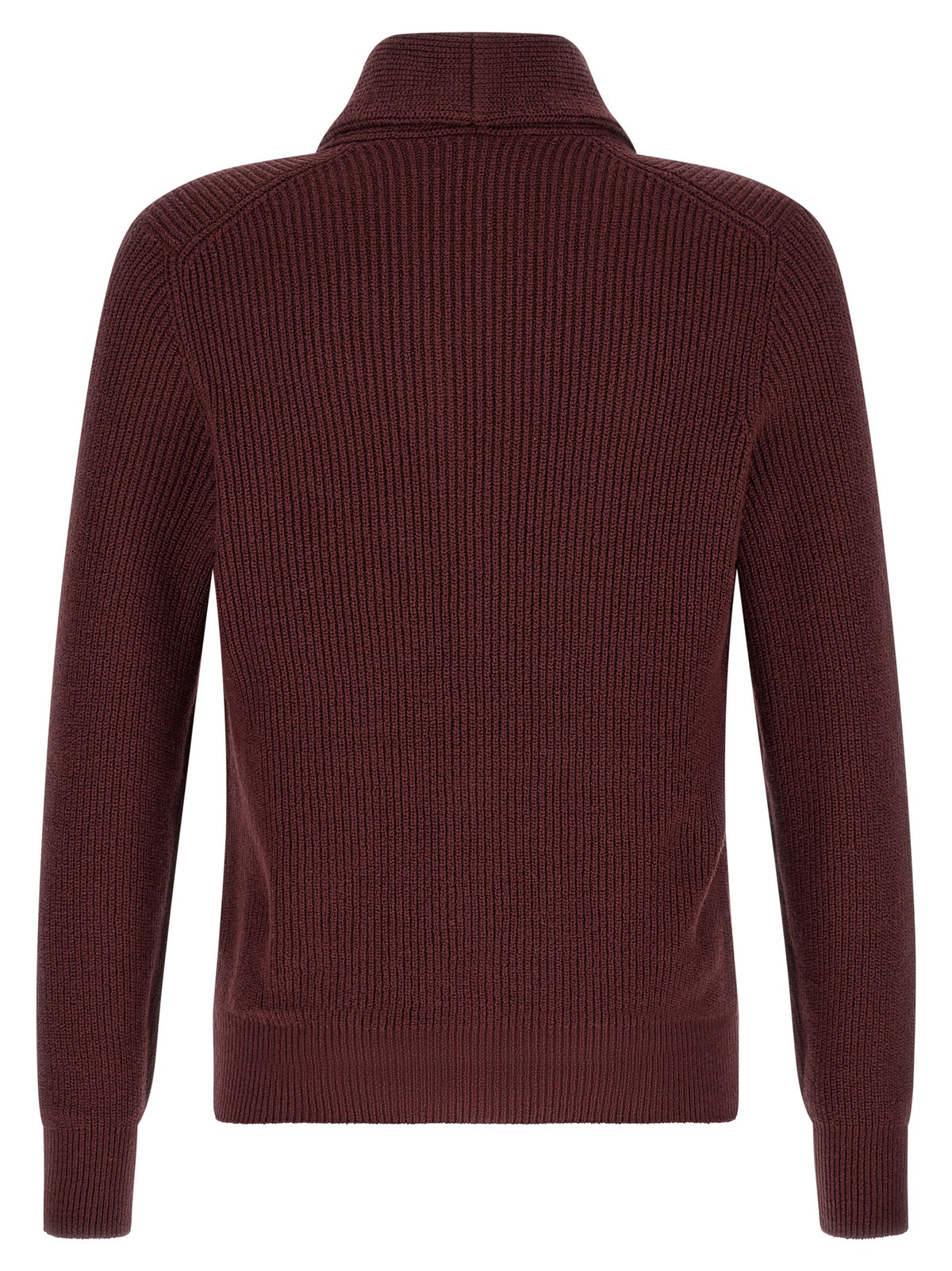 Brunello Cucinelli Bordeaux Cotton Men's Cardigan