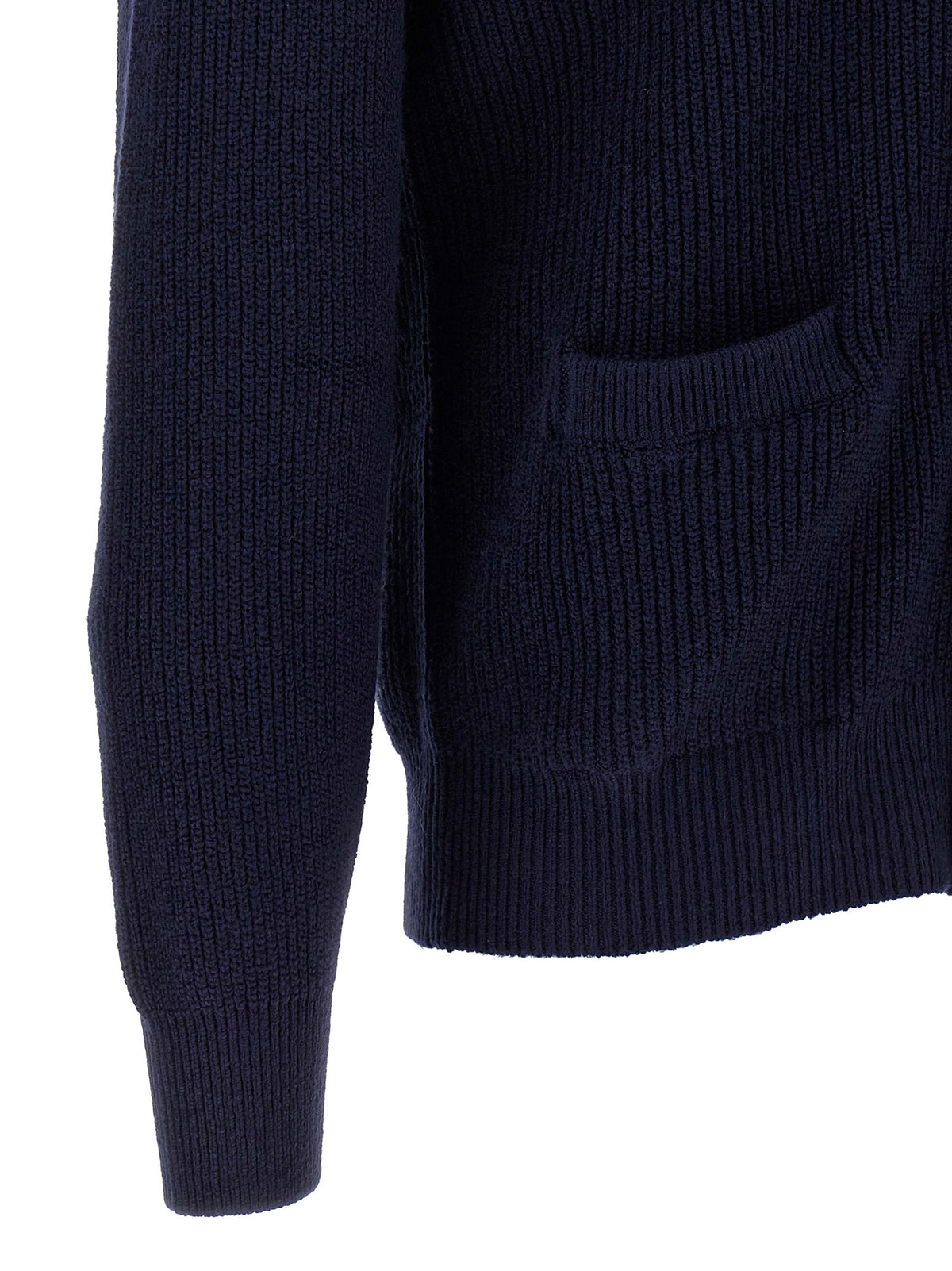 Brunello Cucinelli Blue Cotton Men's Cardigan