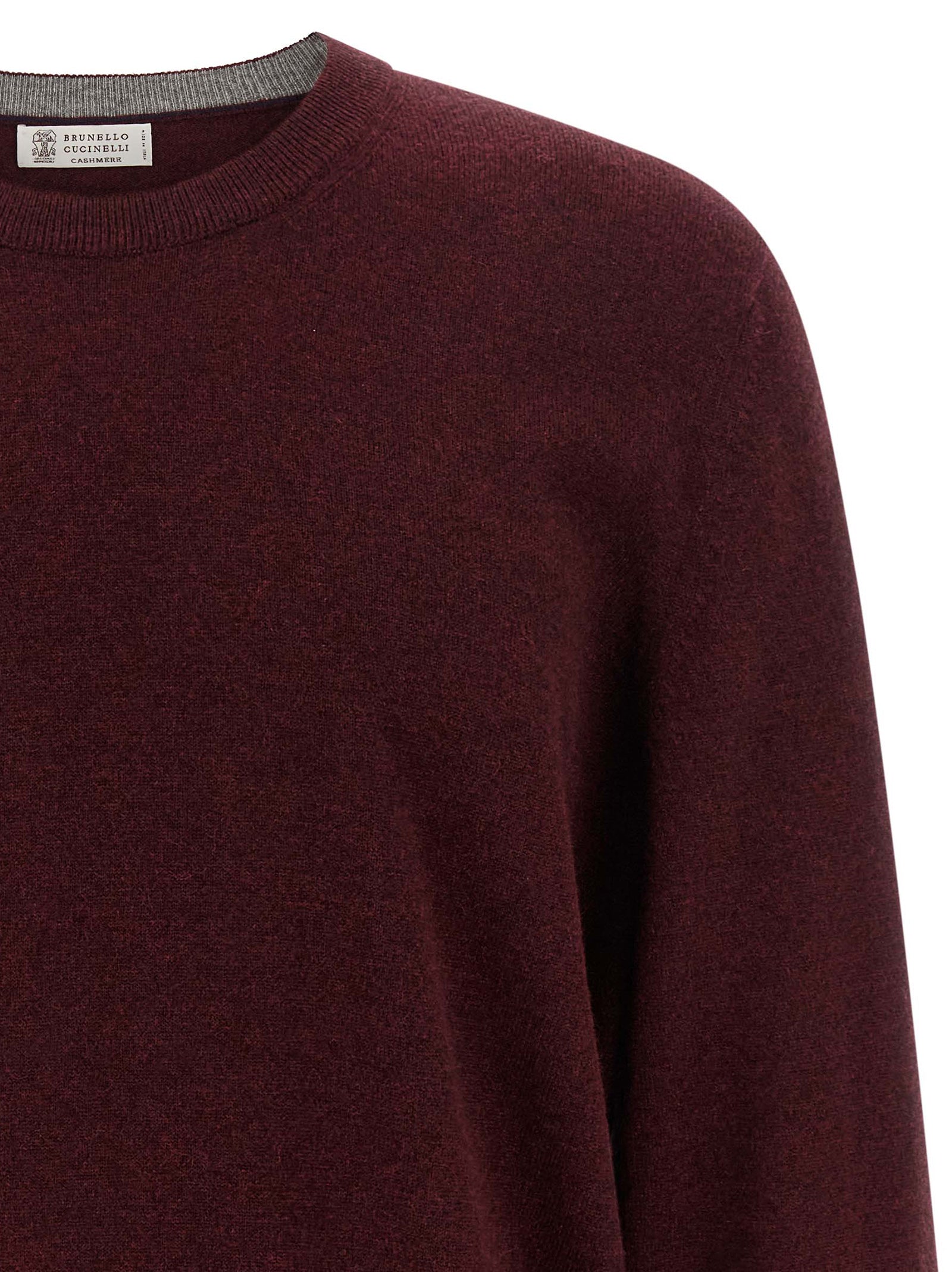 Brunello Cucinelli Bordeaux Cashmere Men's Cardigan