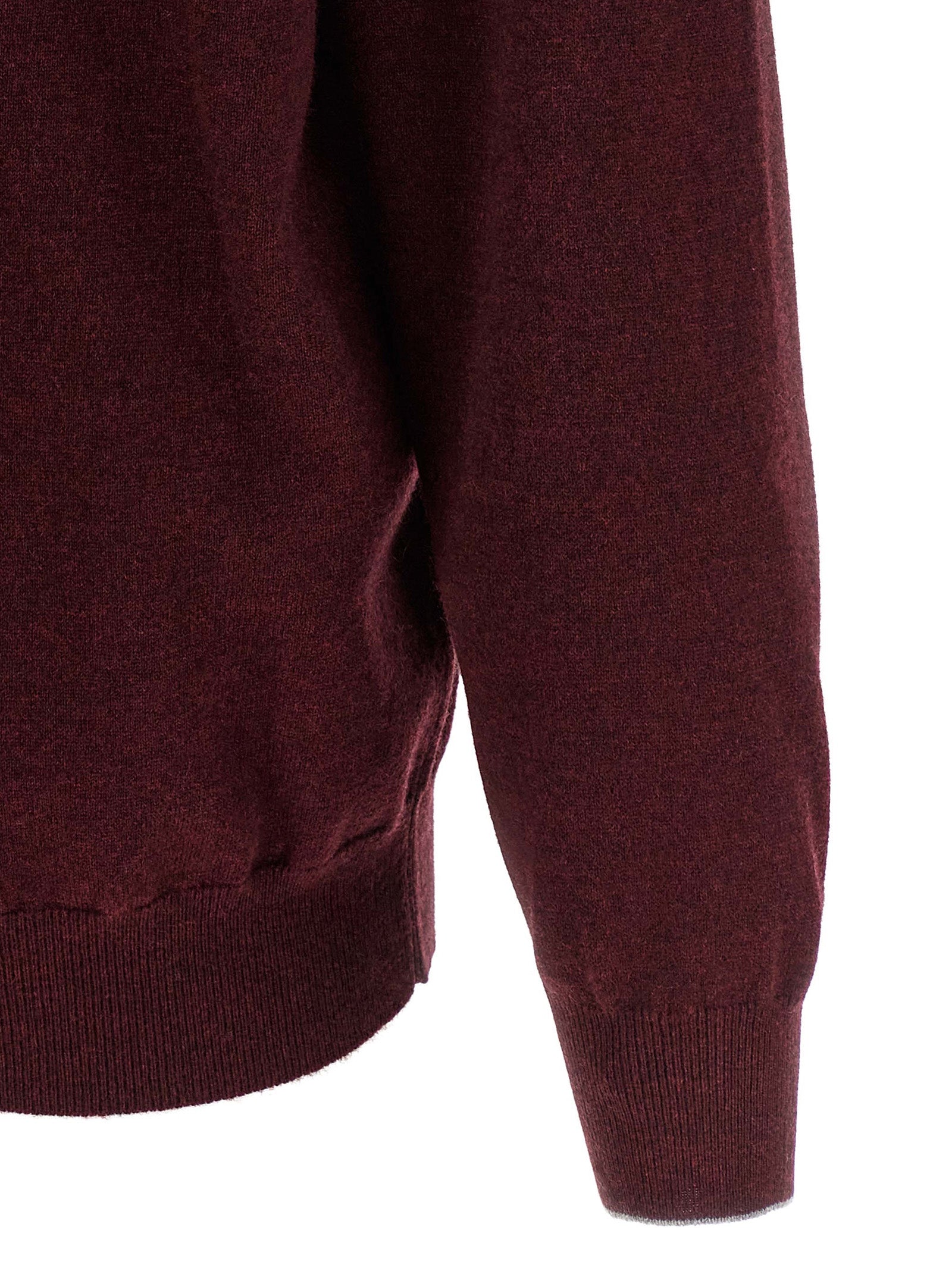 Brunello Cucinelli Bordeaux Cashmere Men's Cardigan