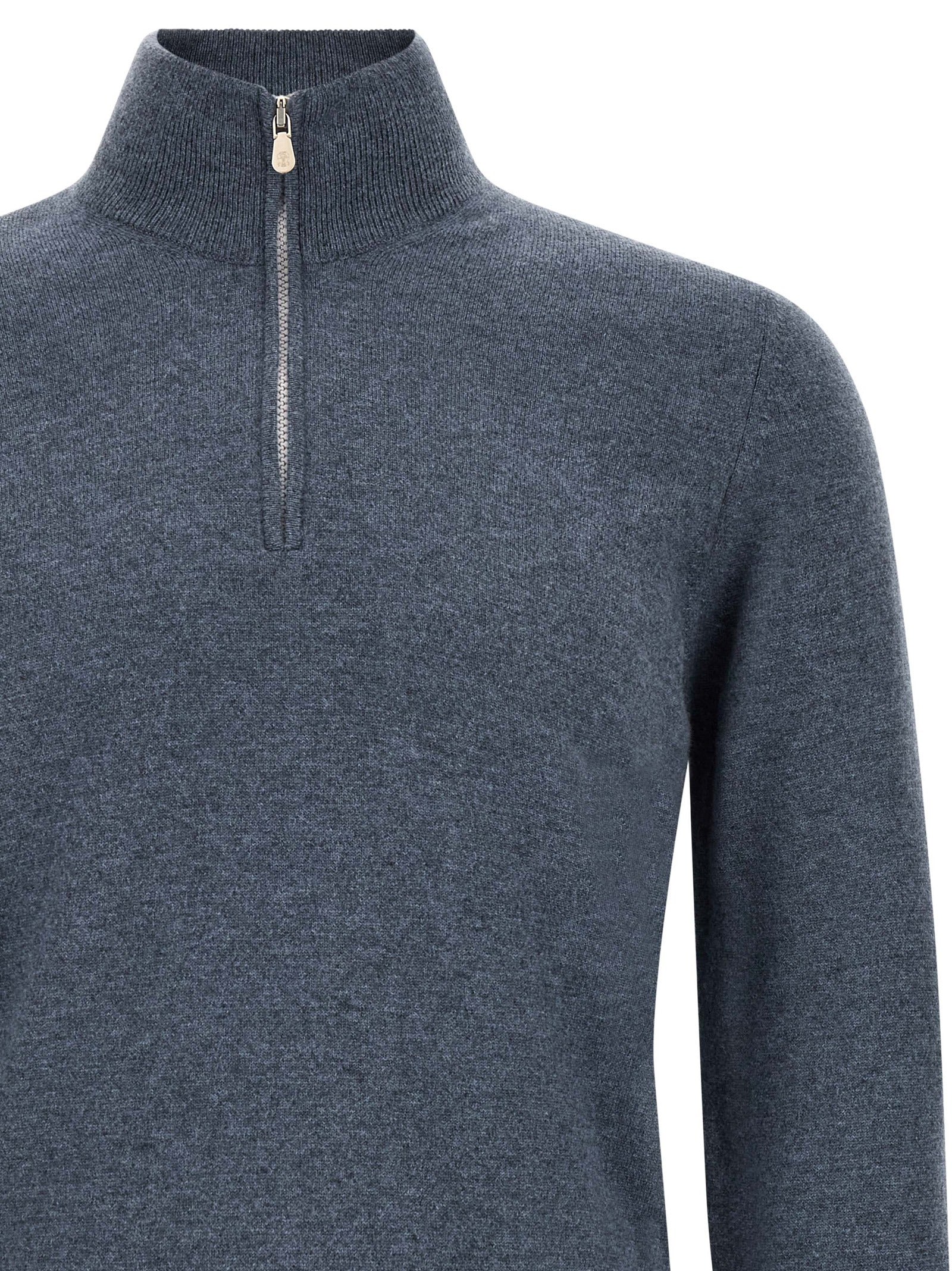 Brunello Cucinelli Blue Cashmere Men's Cardigan