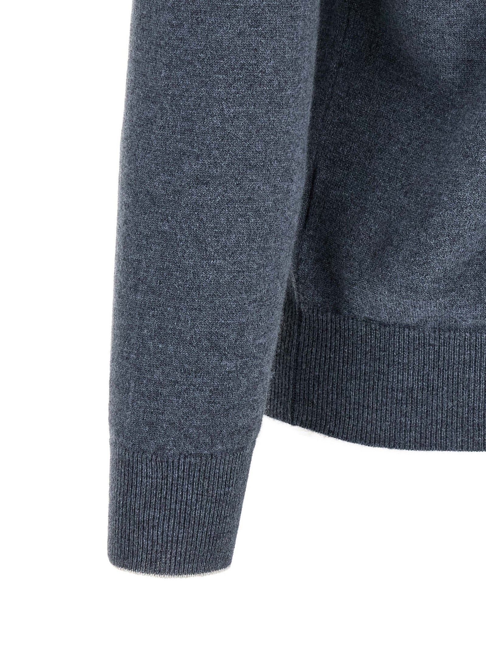 Brunello Cucinelli Blue Cashmere Men's Cardigan