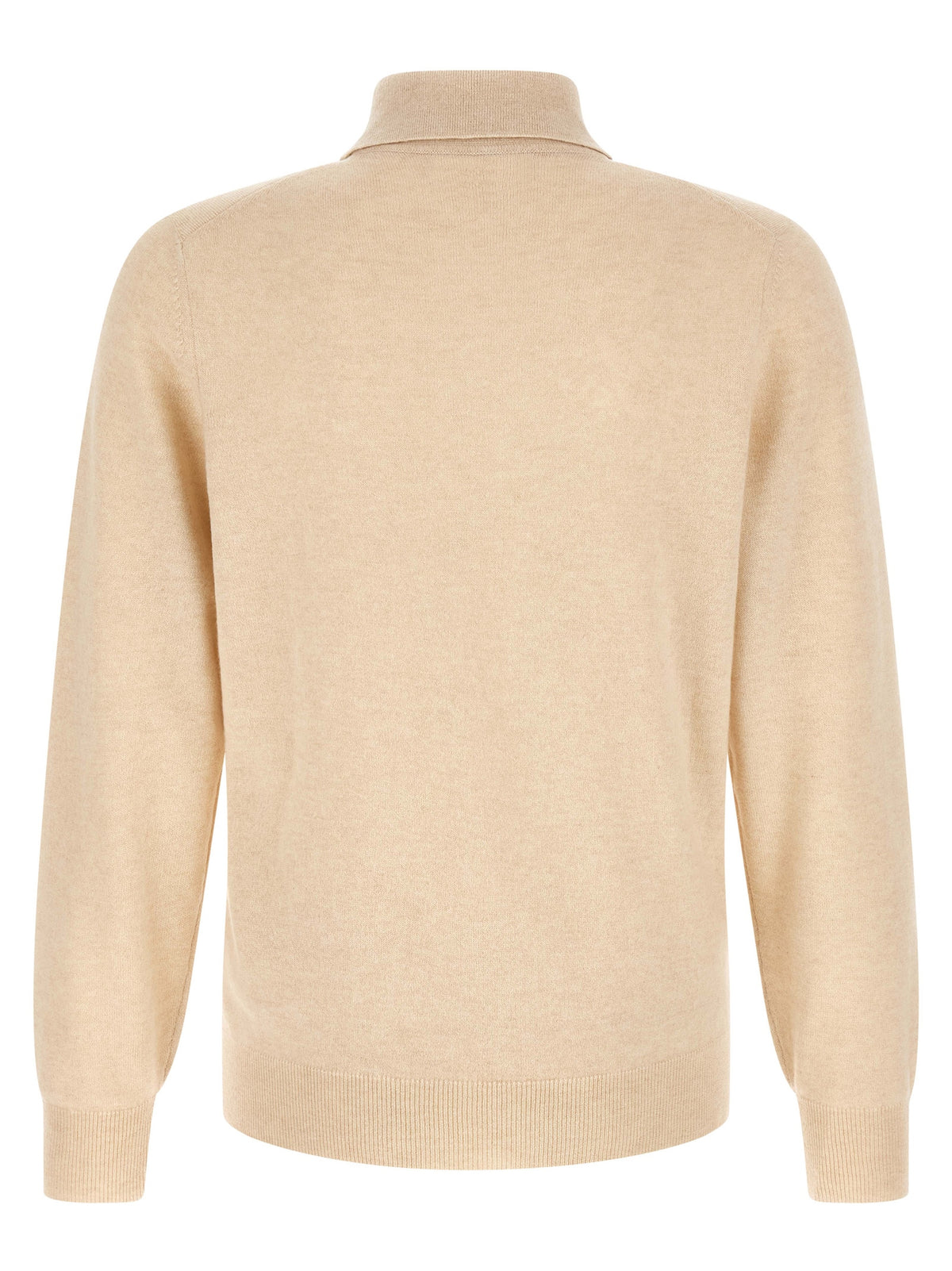 Brunello Cucinelli Beige Cashmere Polo Men's Shirt