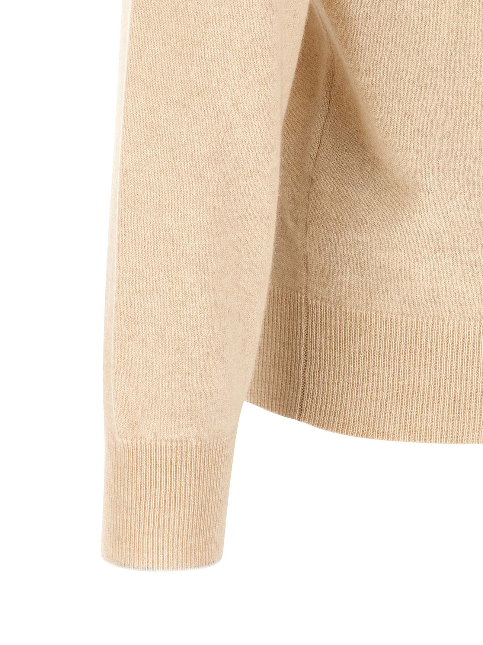 Brunello Cucinelli Beige Cashmere Polo Men's Shirt