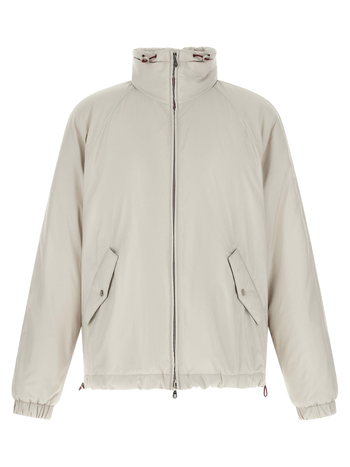 Brunello Cucinelli White Polyester Shell Men's Jacket