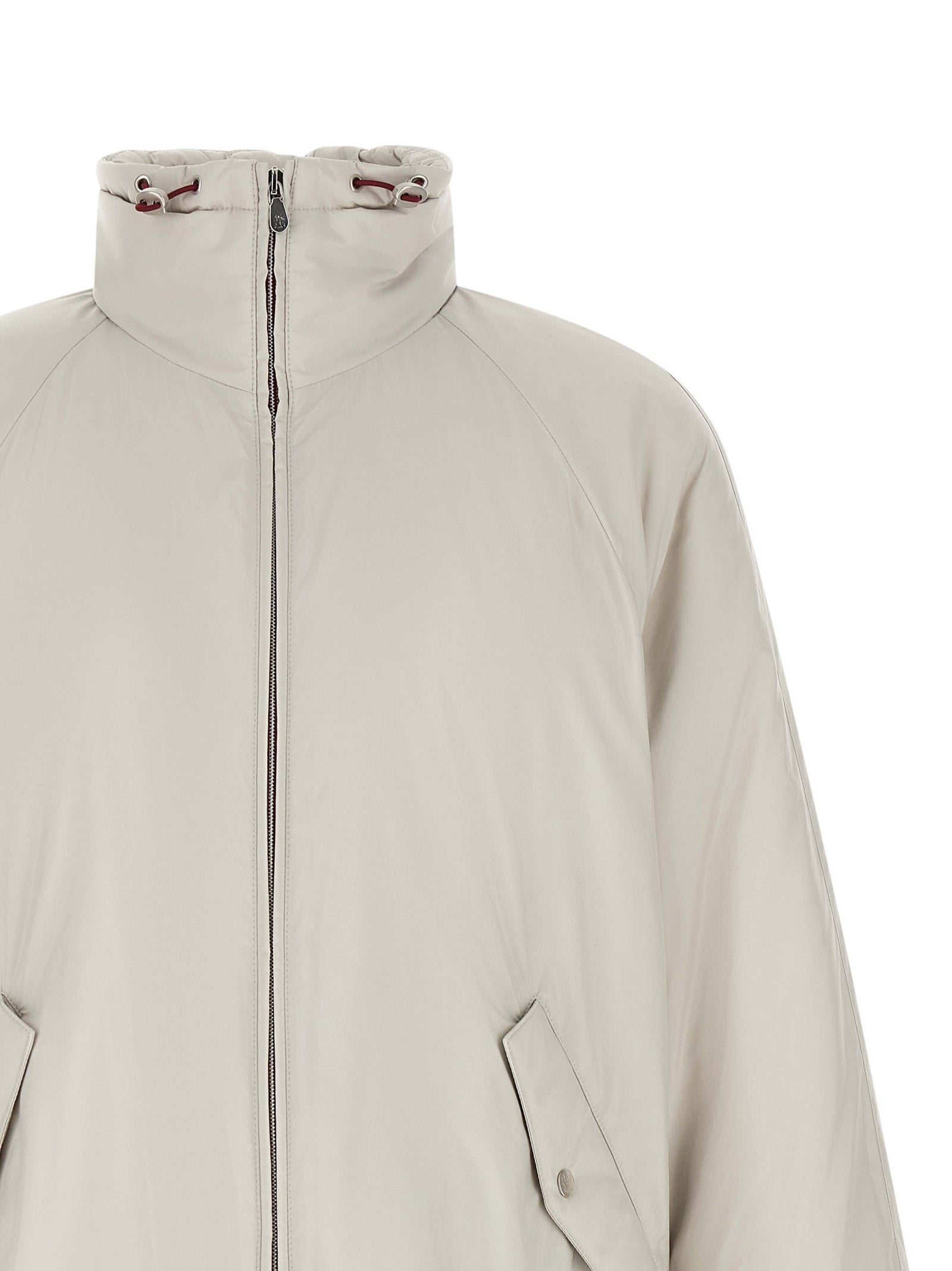Brunello Cucinelli White Polyester Shell Men's Jacket