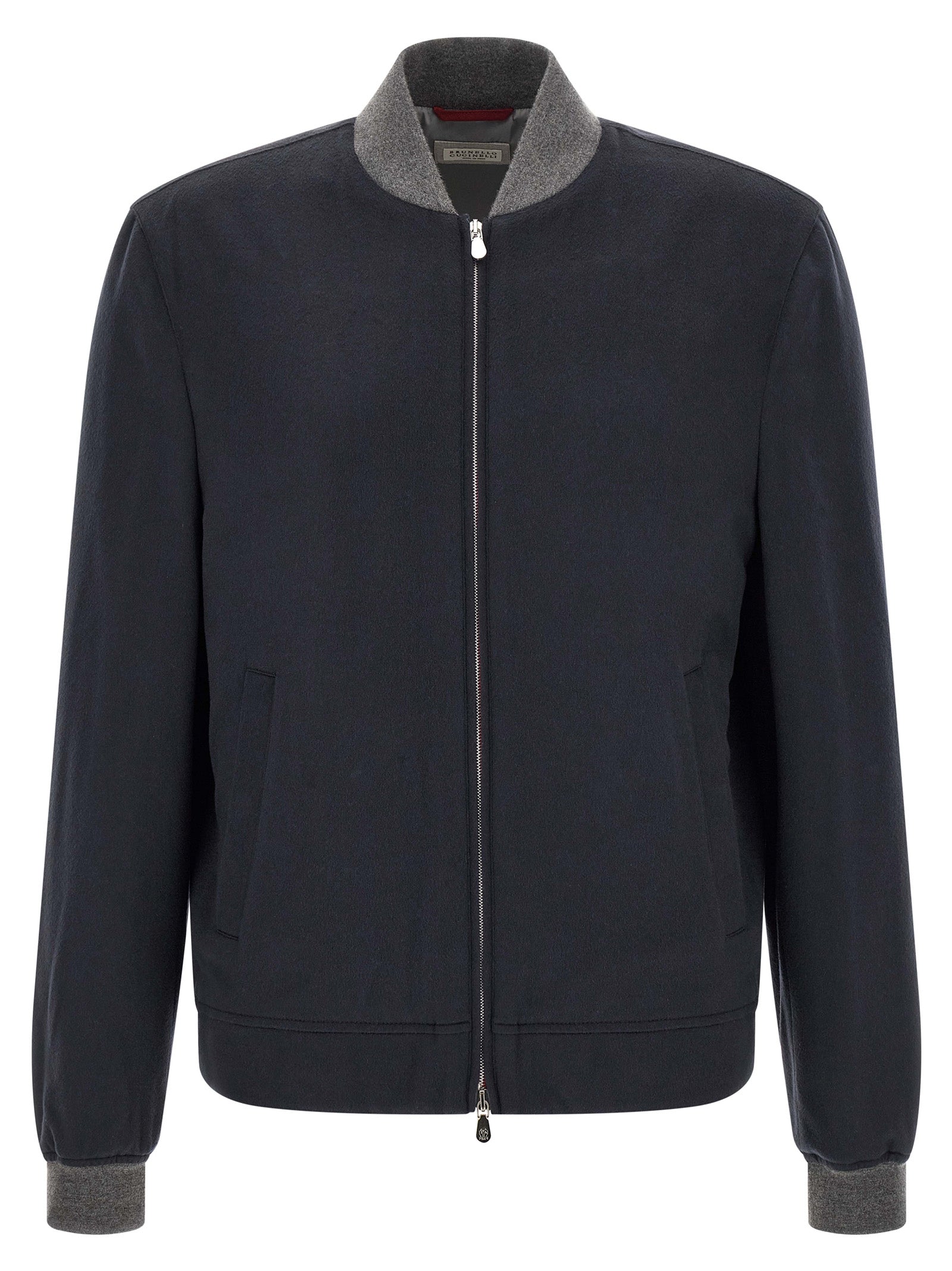 Brunello Cucinelli Blue Cashmere Men's Bomber