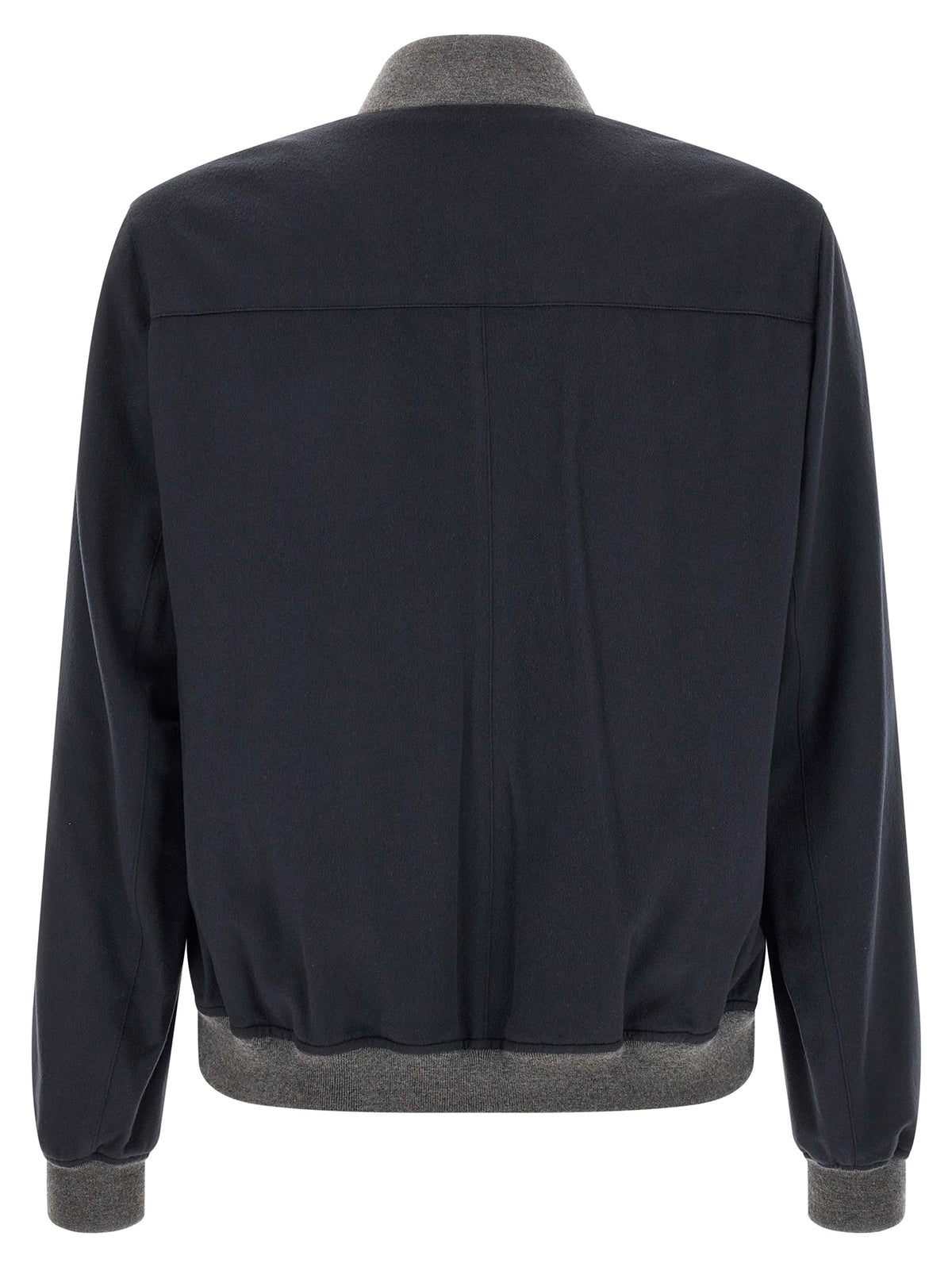 Brunello Cucinelli Blue Cashmere Men's Bomber