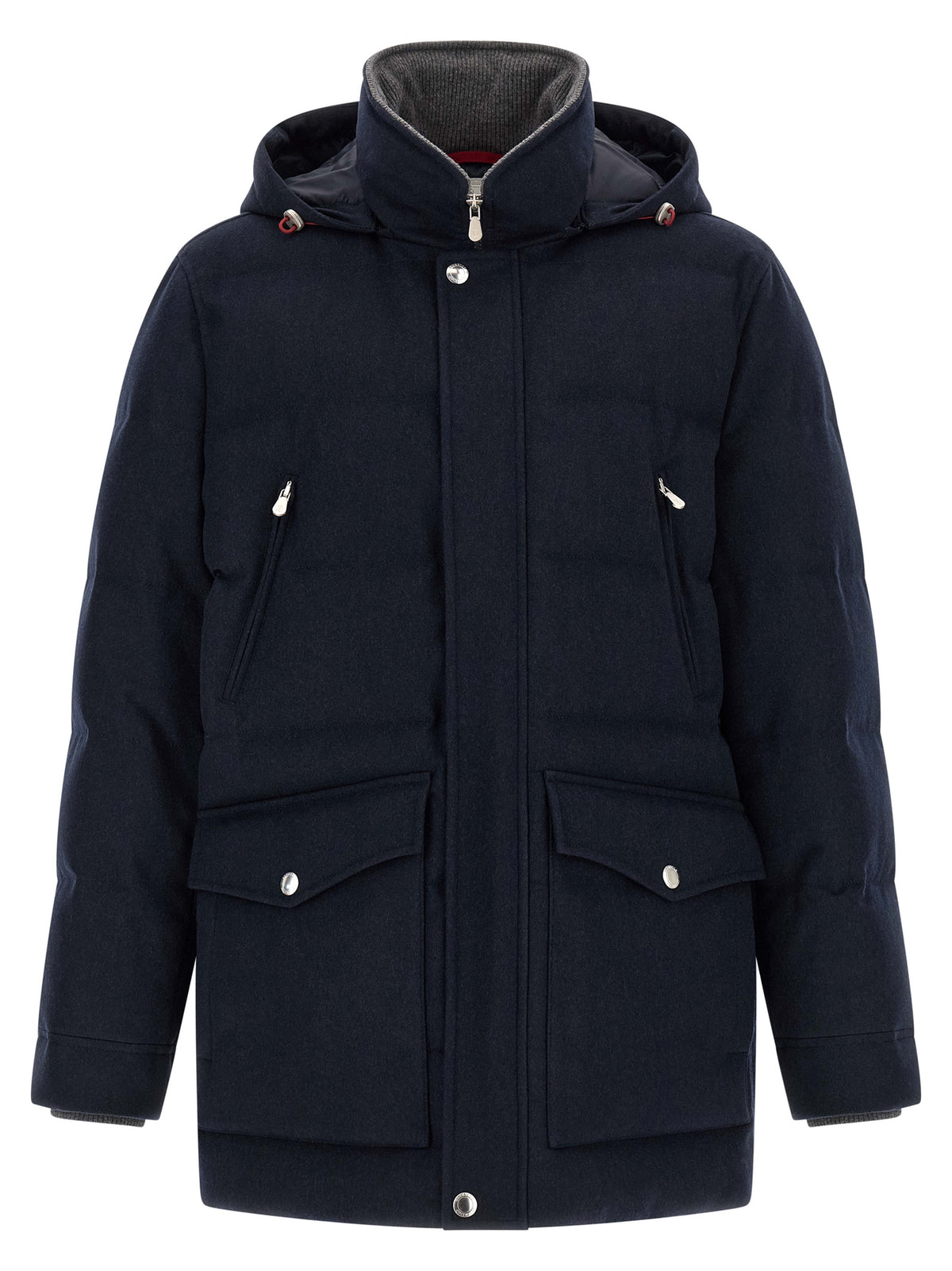 Brunello Cucinelli Blue Wool Men's Parka