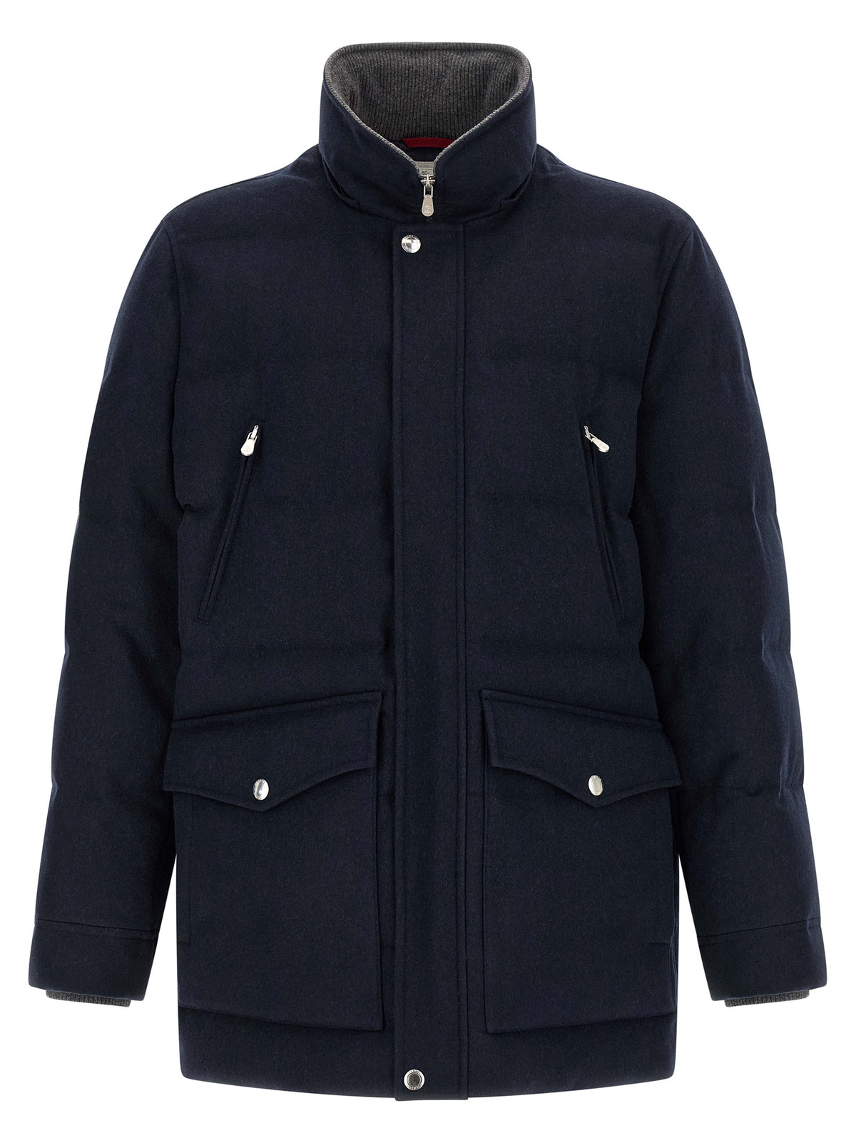 Brunello Cucinelli Blue Wool Men's Parka