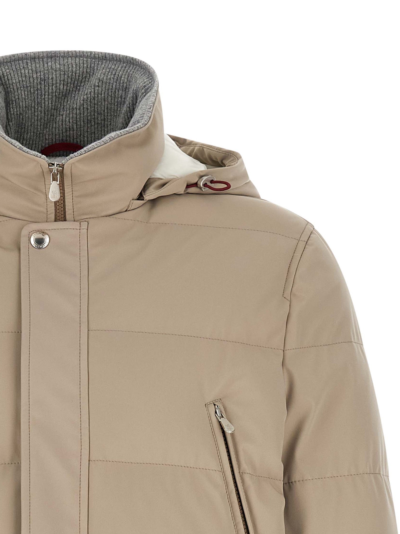 Brunello Cucinelli Beige Polyamide Men's Parka