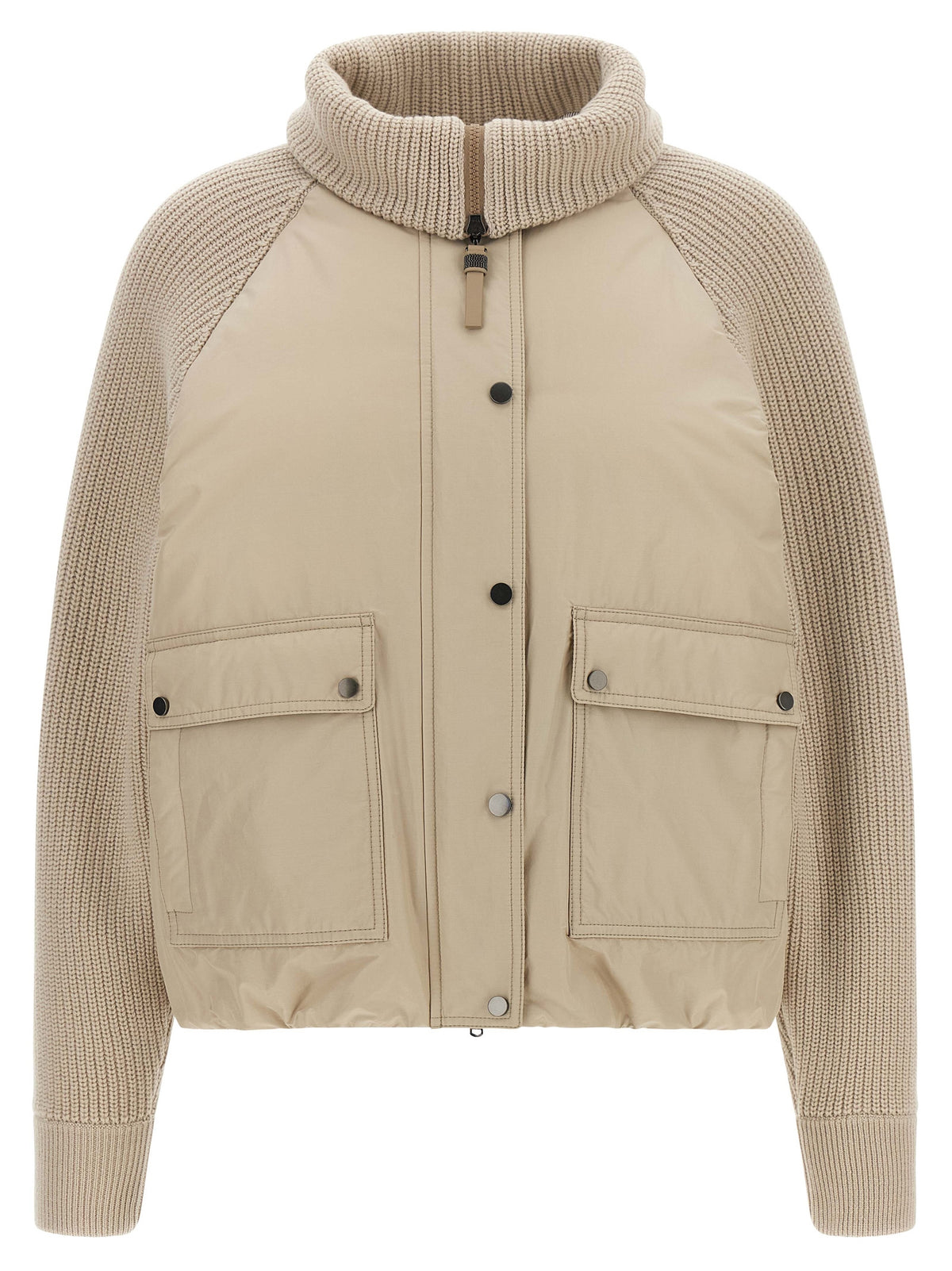 Brunello Cucinelli Beige Cotton Full-Length Women's Jacket
