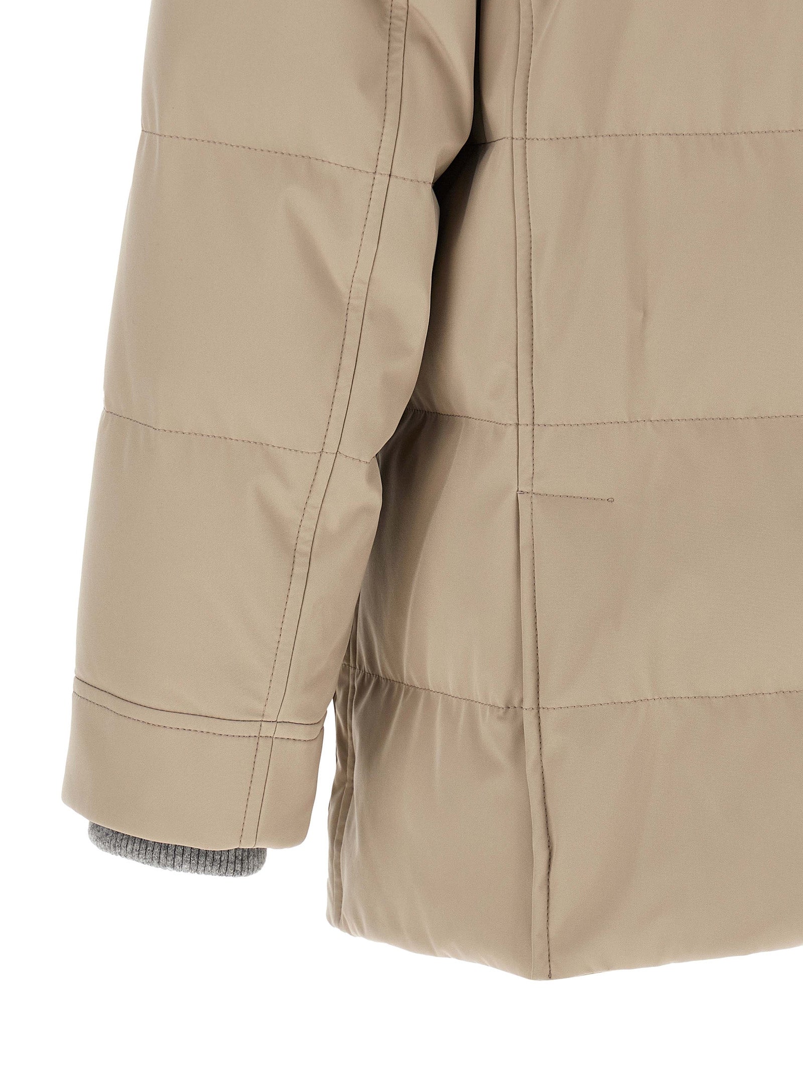 Brunello Cucinelli Beige Polyamide Men's Parka
