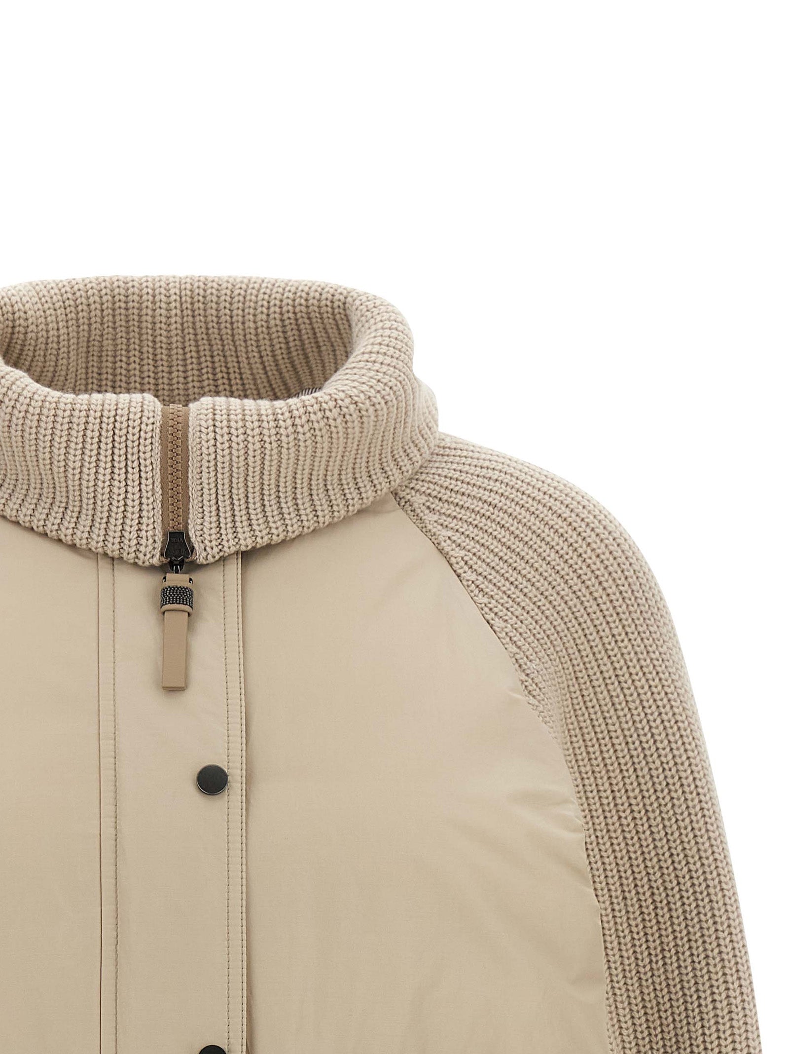 Brunello Cucinelli Beige Cotton Full-Length Women's Jacket