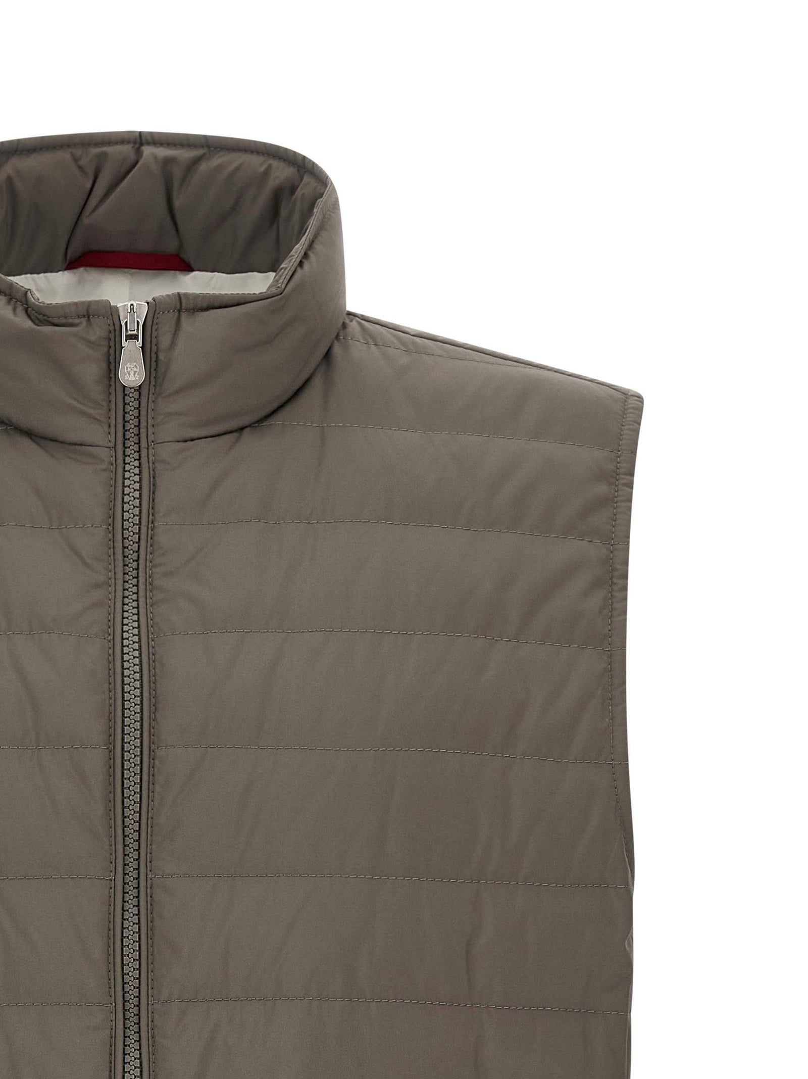 Brunello Cucinelli Bicolor Polyester Sleeveless Men's Jacket