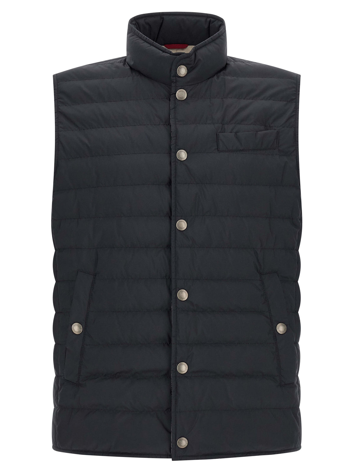 Brunello Cucinelli Blue Polyester Sleeveless Men's Jacket