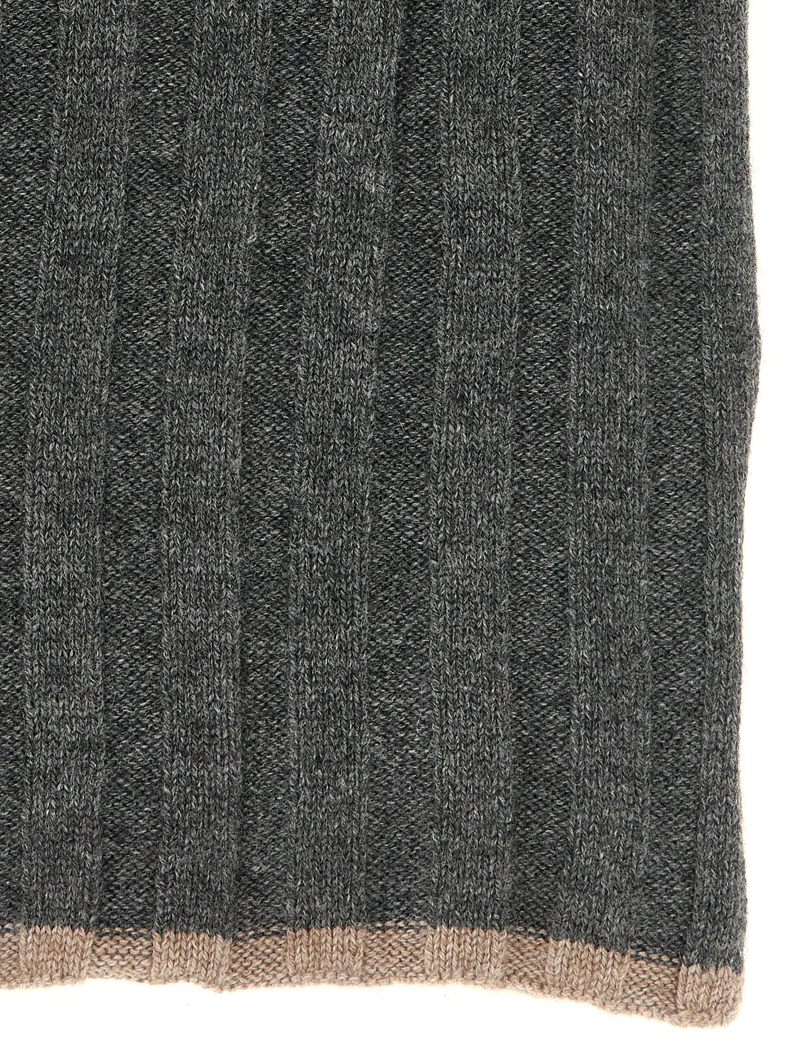 Brunello Cucinelli Gray Cashmere Men's Scarf