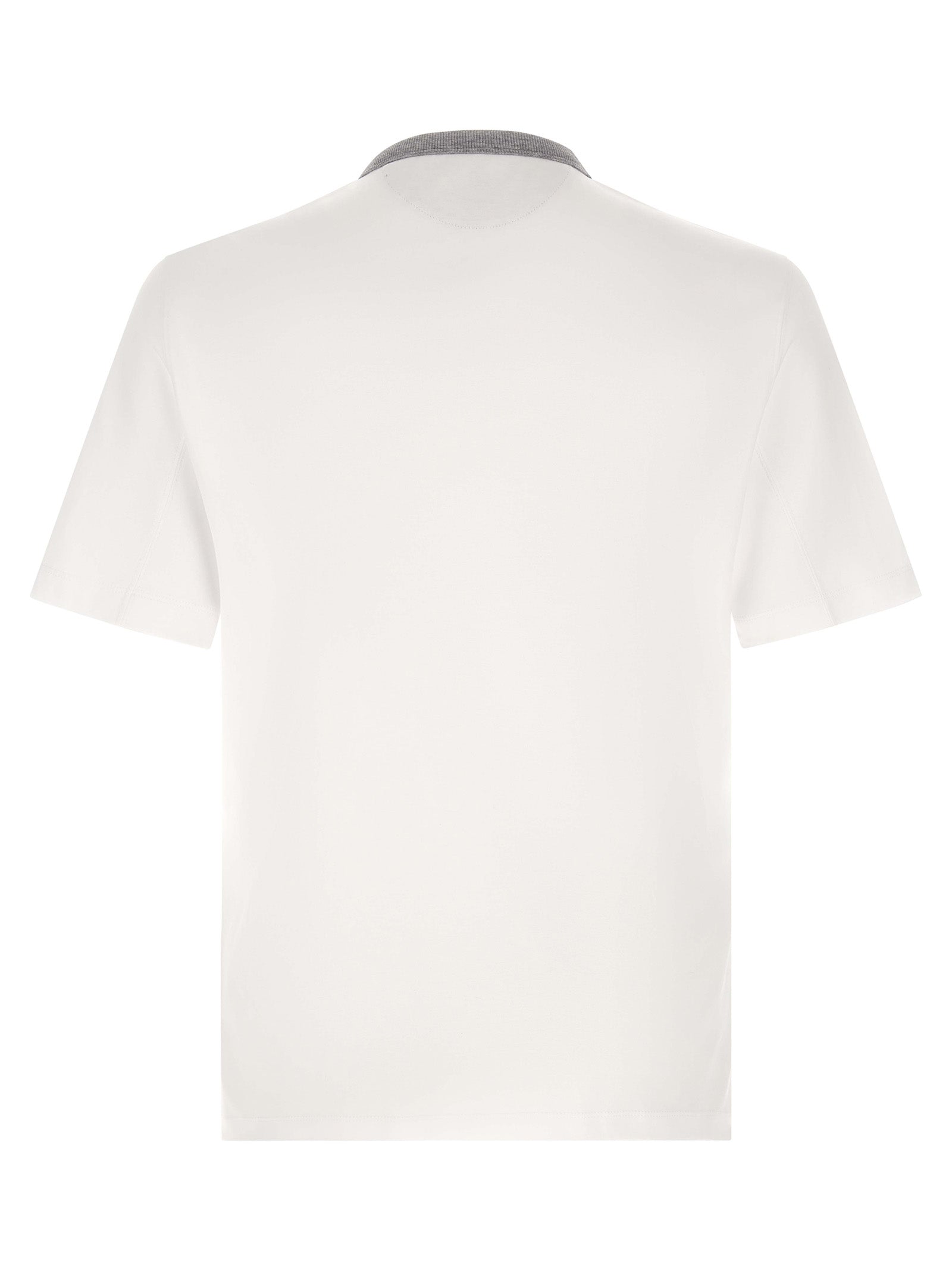 Brunello Cucinelli White Cotton Men's T-Shirt
