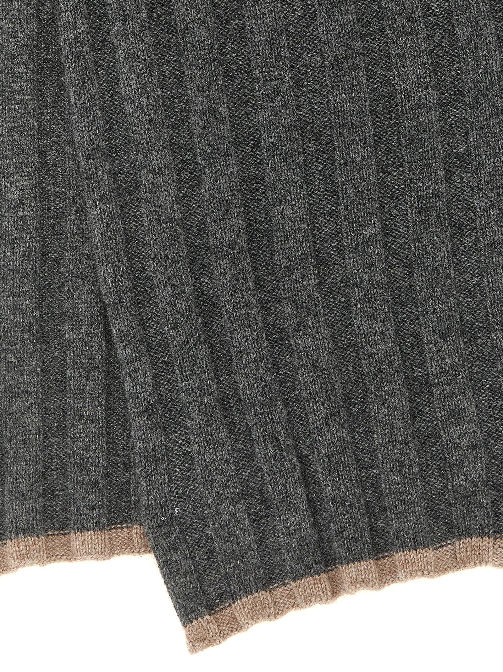 Brunello Cucinelli Gray Cashmere Men's Scarf