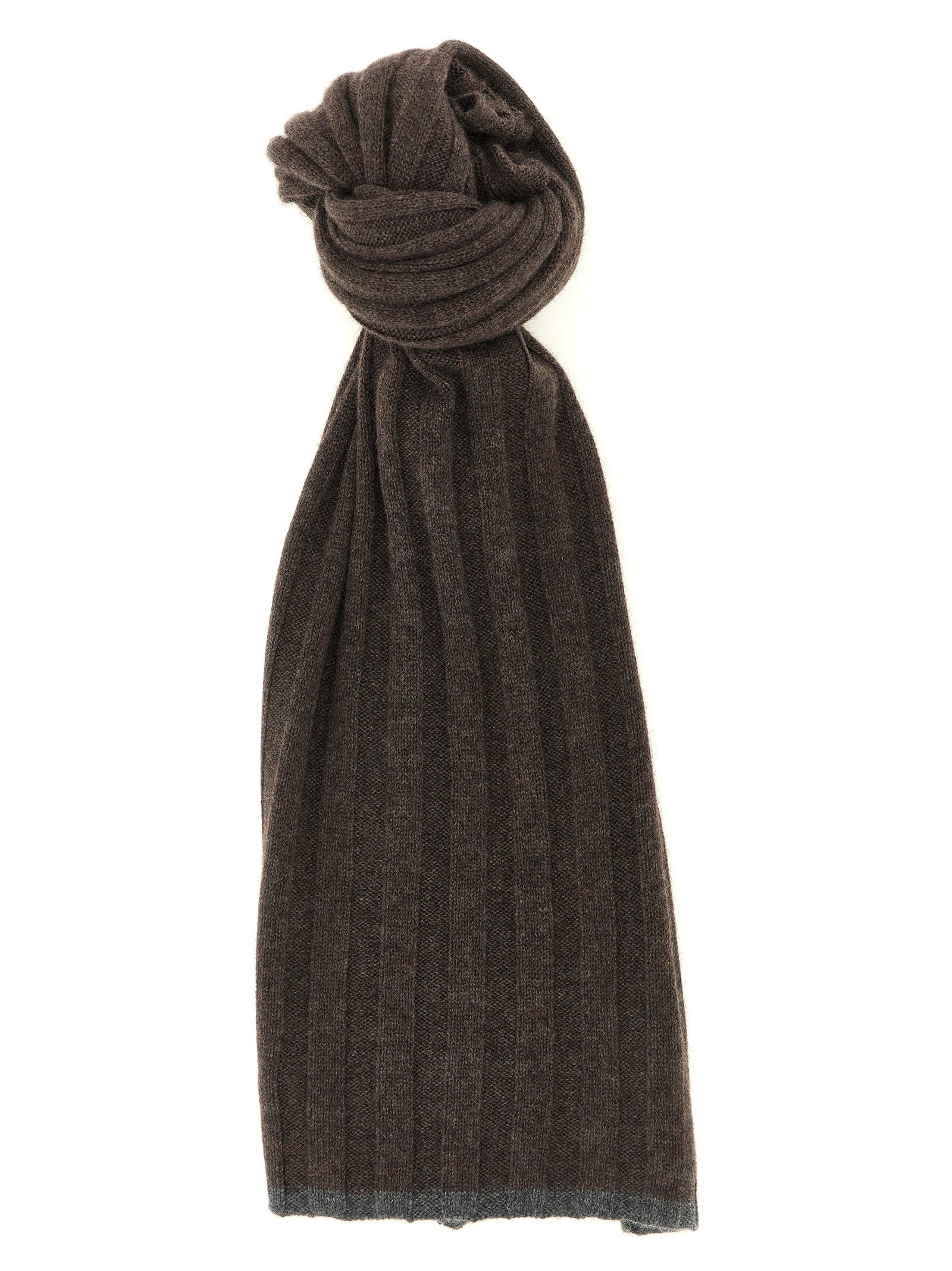 Brunello Cucinelli Brown Cashmere Men's Scarf