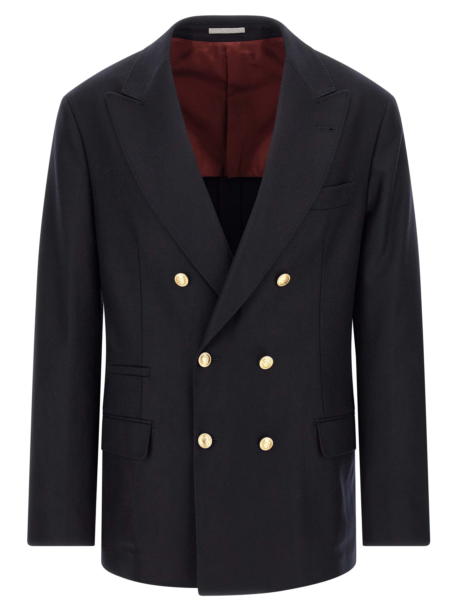 Brunello Cucinelli Blue Virgin Wool Men's Blazer
