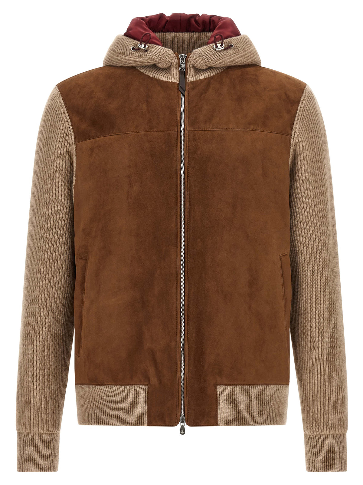 Brunello Cucinelli Brown Lamb Leather Men's Bomber