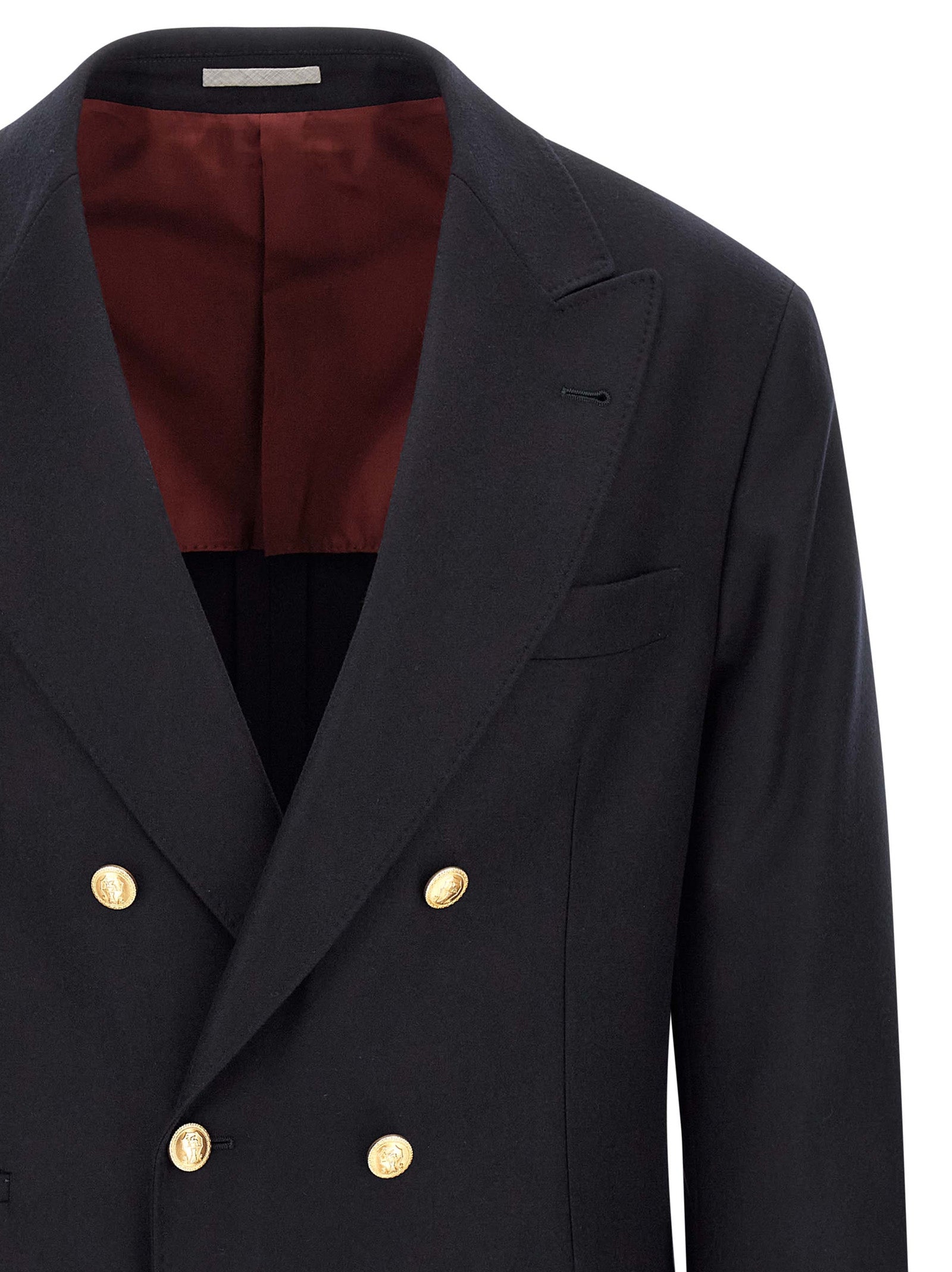 Brunello Cucinelli Blue Virgin Wool Men's Blazer